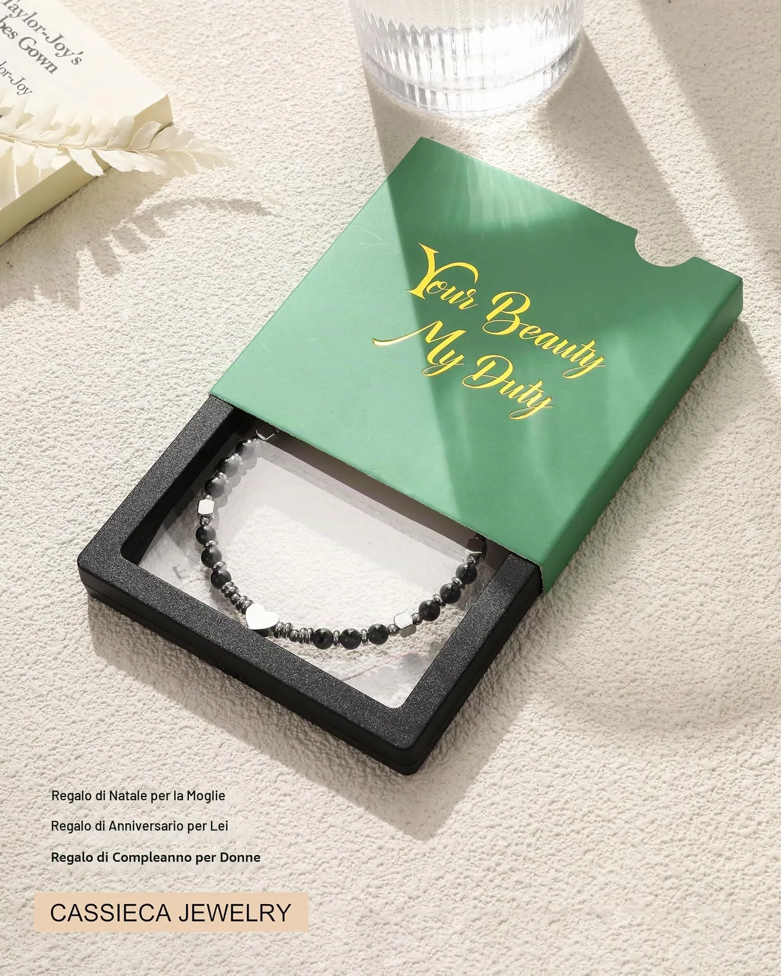 CASSIECA Bracciale Donna Braccialetti da Donna con Perline Ciondolo Cuore - immagine 6