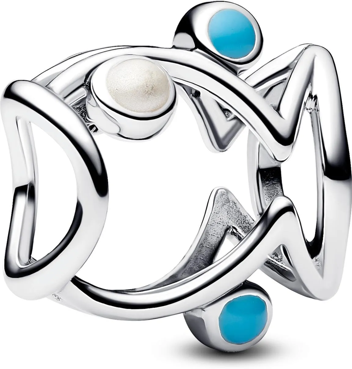 Pandora Moments 793819C01 Breloque en Forme de Poisson en Argent Sterling Compatible avec Pendentif Moments, 6x11,1x11,1 mm, Argent Sterling, Pas de gemme - immagine 1