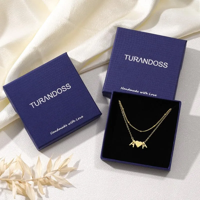 Turandoss Bracciale Cuore con 2 Iniziali Personalizzato Bracciale con Iniziale T Donna Ragazza Oro, Gioielli Donna Regalo per Ragazza 11 12 13 14 anni Amica Fidanzata Mamma Regalo Compleanno - immagine 6