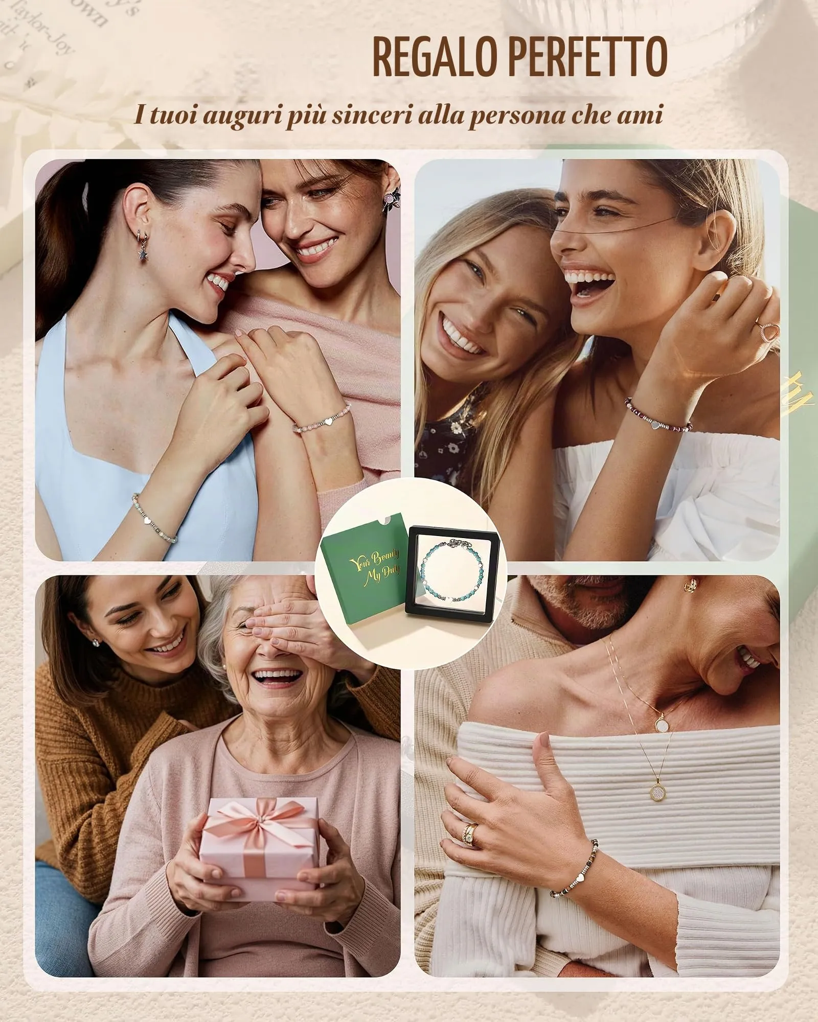 CASSIECA Bracciale Donna Braccialetti da Donna con Perline Ciondolo Cuore - immagine 7