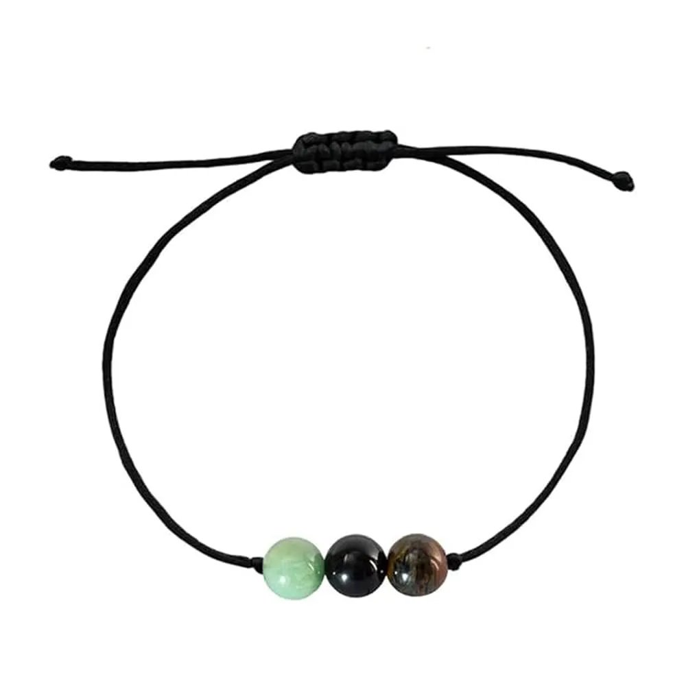 Bracciale Motivazionale con Pietre Naturali e curative per lui uomo per lei donna Corda Regolabile Fatto a Mano Regalo Ispirazione Protezione - Cofanetto con DEDICA INCLUSO (fiducia in se stessi) - immagine 4
