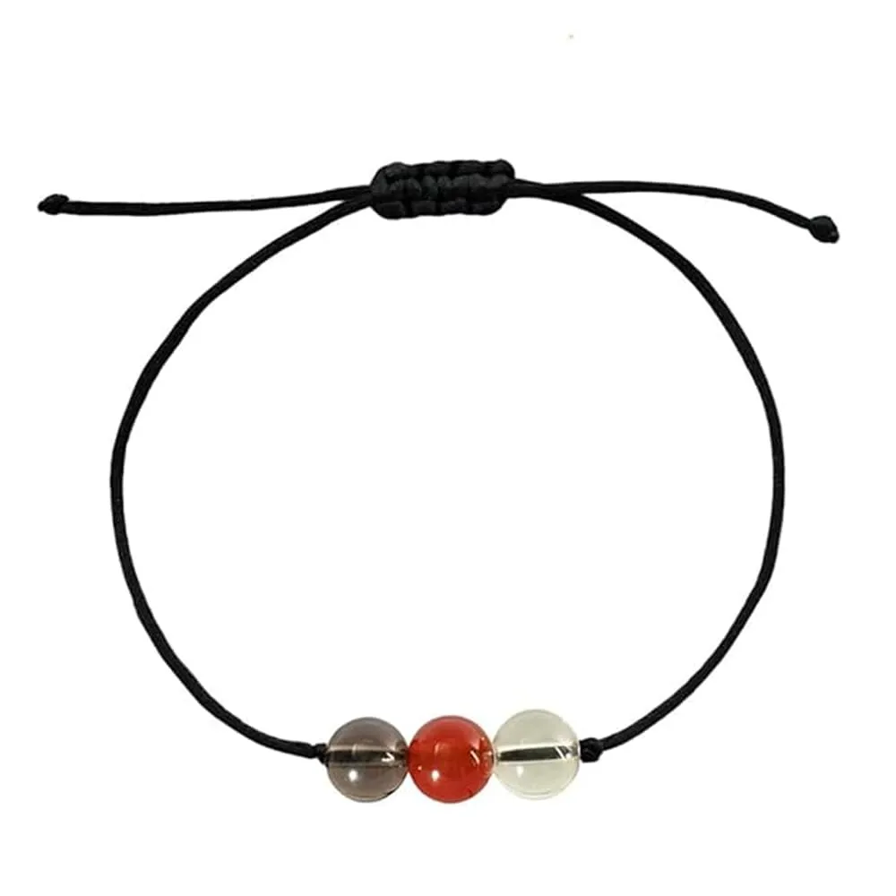 Bracciale Motivazionale con Pietre Naturali e curative per lui uomo per lei donna Corda Regolabile Fatto a Mano Regalo Ispirazione Protezione - Cofanetto con DEDICA INCLUSO (fortuna) - immagine 4