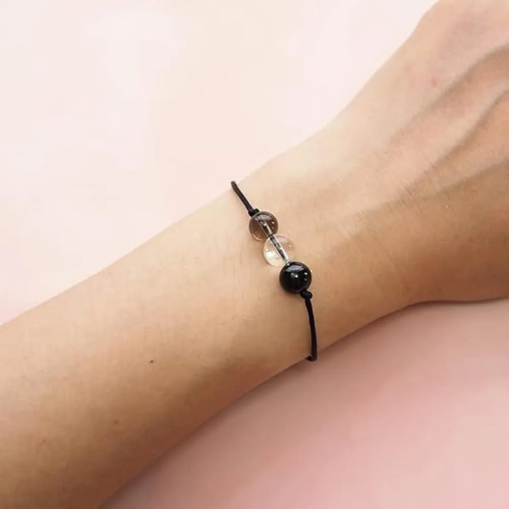 Bracciale Motivazionale con Pietre Naturali e curative per lui uomo per lei donna Corda Regolabile Fatto a Mano Regalo Ispirazione Protezione - Cofanetto con DEDICA INCLUSO (protezione) - immagine 2