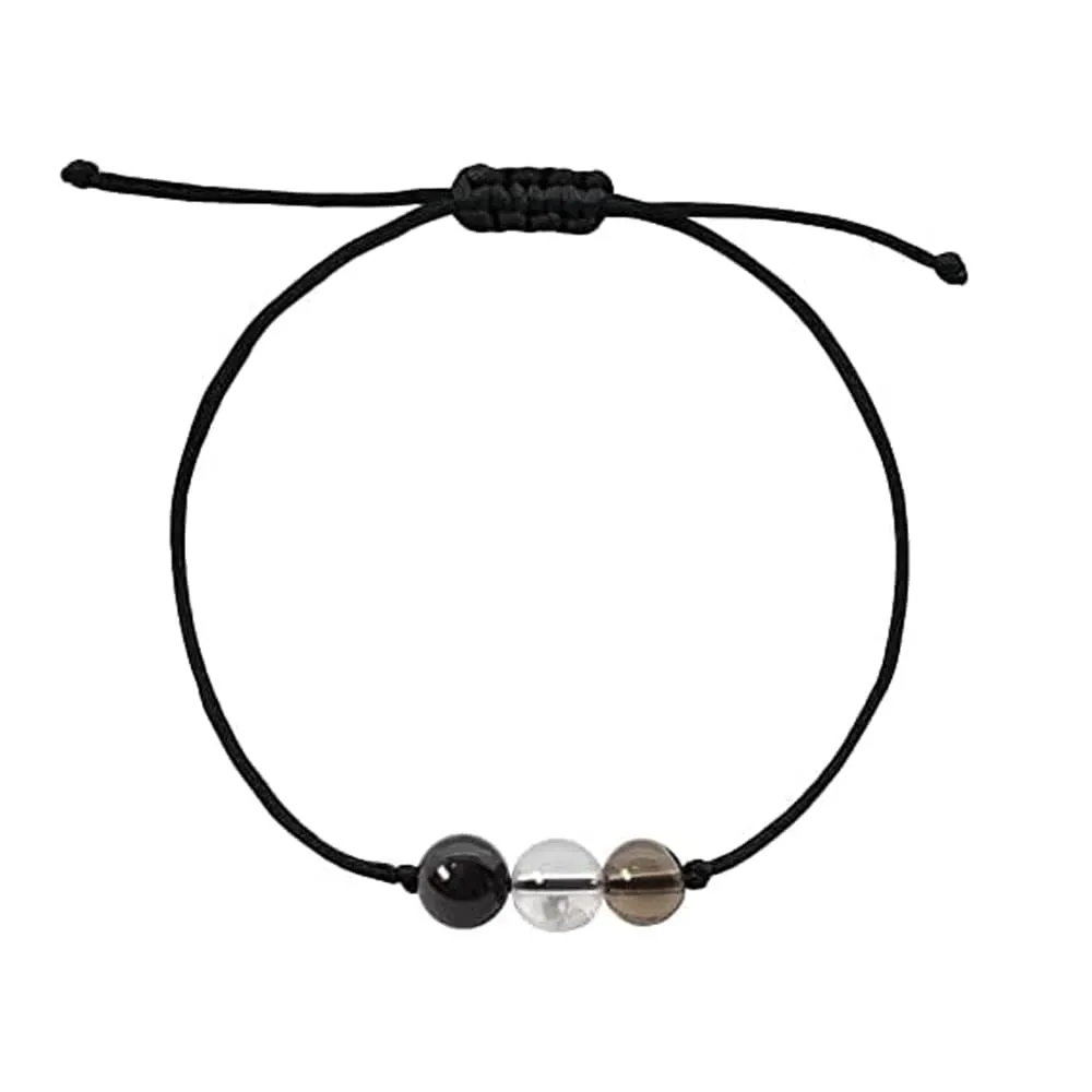 Bracciale Motivazionale con Pietre Naturali e curative per lui uomo per lei donna Corda Regolabile Fatto a Mano Regalo Ispirazione Protezione - Cofanetto con DEDICA INCLUSO (protezione) - immagine 4