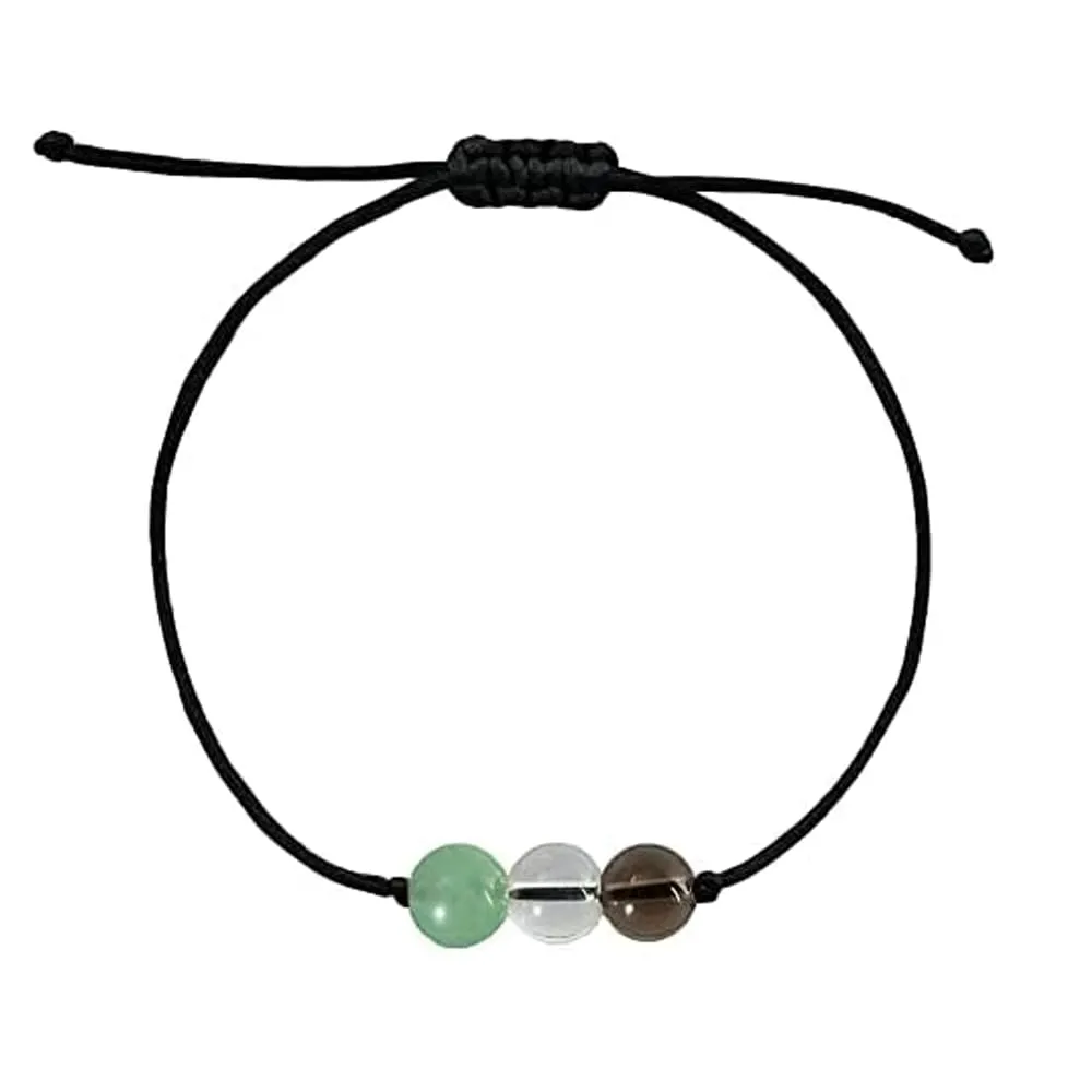 Bracciale Motivazionale con Pietre Naturali e curative per lui uomo per lei donna Corda Regolabile Fatto a Mano Regalo Ispirazione Protezione - Cofanetto con DEDICA INCLUSO (produttività) - immagine 4