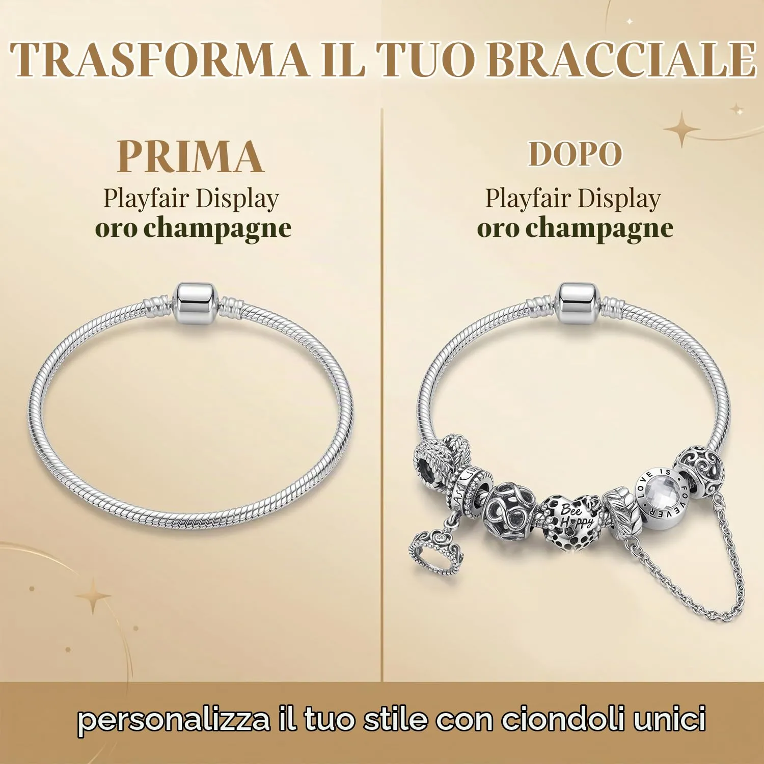 10 Pezzi Charms Ciondoli Argento per Bracciali e Collane, Set di Pendenti Misti per Creazione Gioielli Fai da Te, Perline Decorative Compatibili con Bracciali Europei, Regalo per Donna e Ragazza - immagine 5
