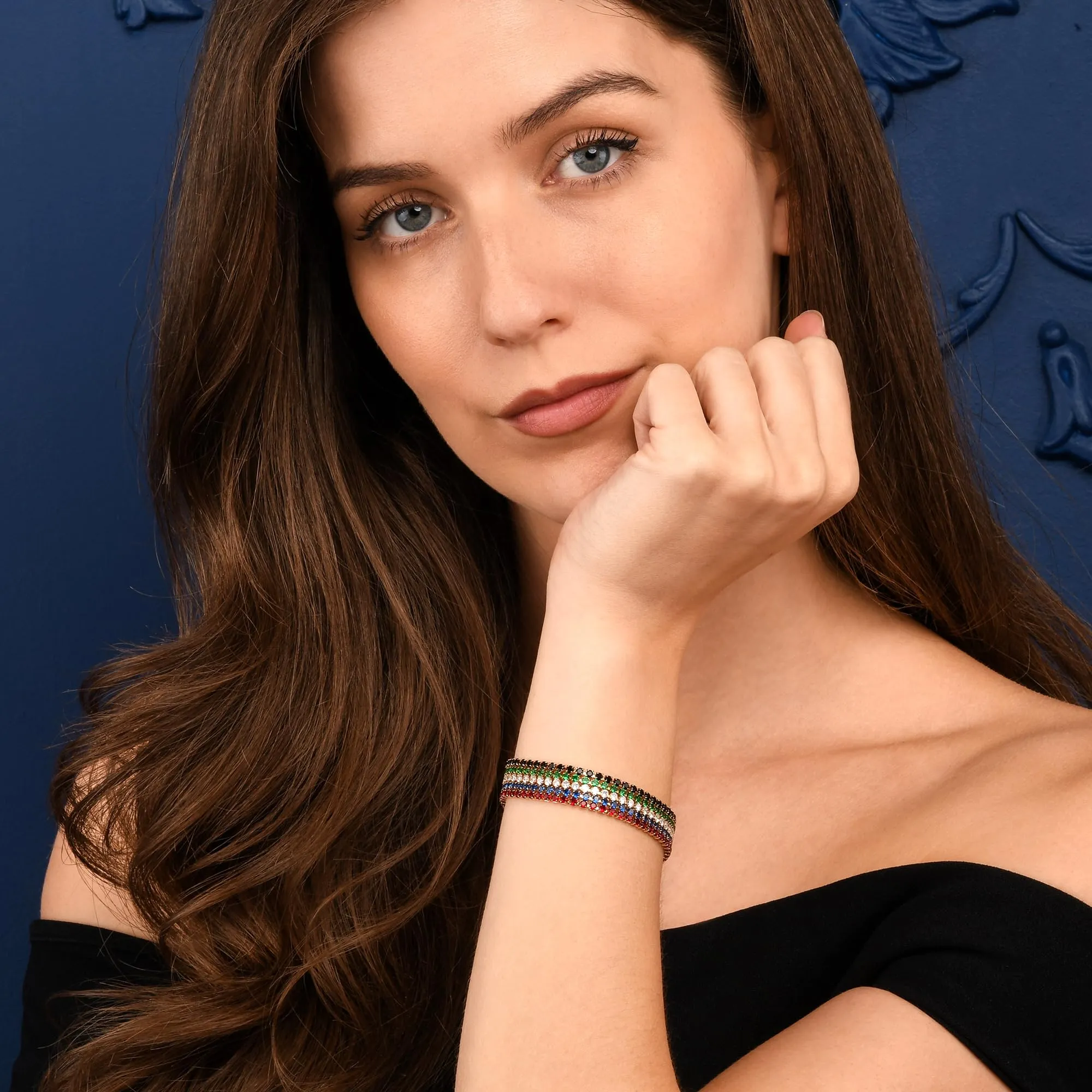 ZAVANA Bracciale Tennis Donna Oro Rosso 2,5 mm – Bracciale Zirconi Elegante Sottile, Moda Donna Economico, Chiusura Moschettone 19 cm, Regalo Donna - immagine 6