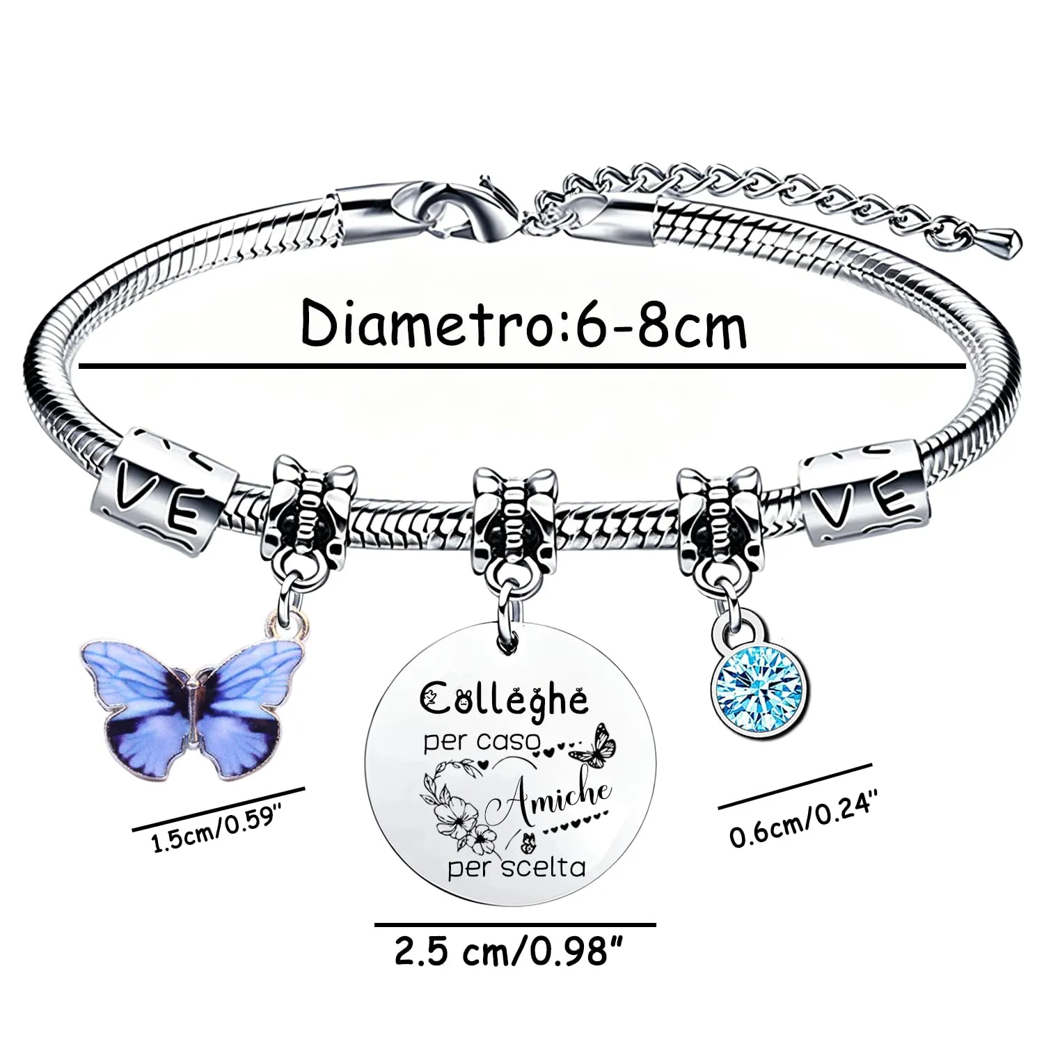 GUOYU Regali Natale Collega Bracciale Sii Fiera del Lavoro Che Svolgi Regalo Colleghe Regalo di Amicizia Colleghi Braccialetto Idea Regalo Colleghi per Compleanno o Congedo Lavorativo (3) - immagine 2