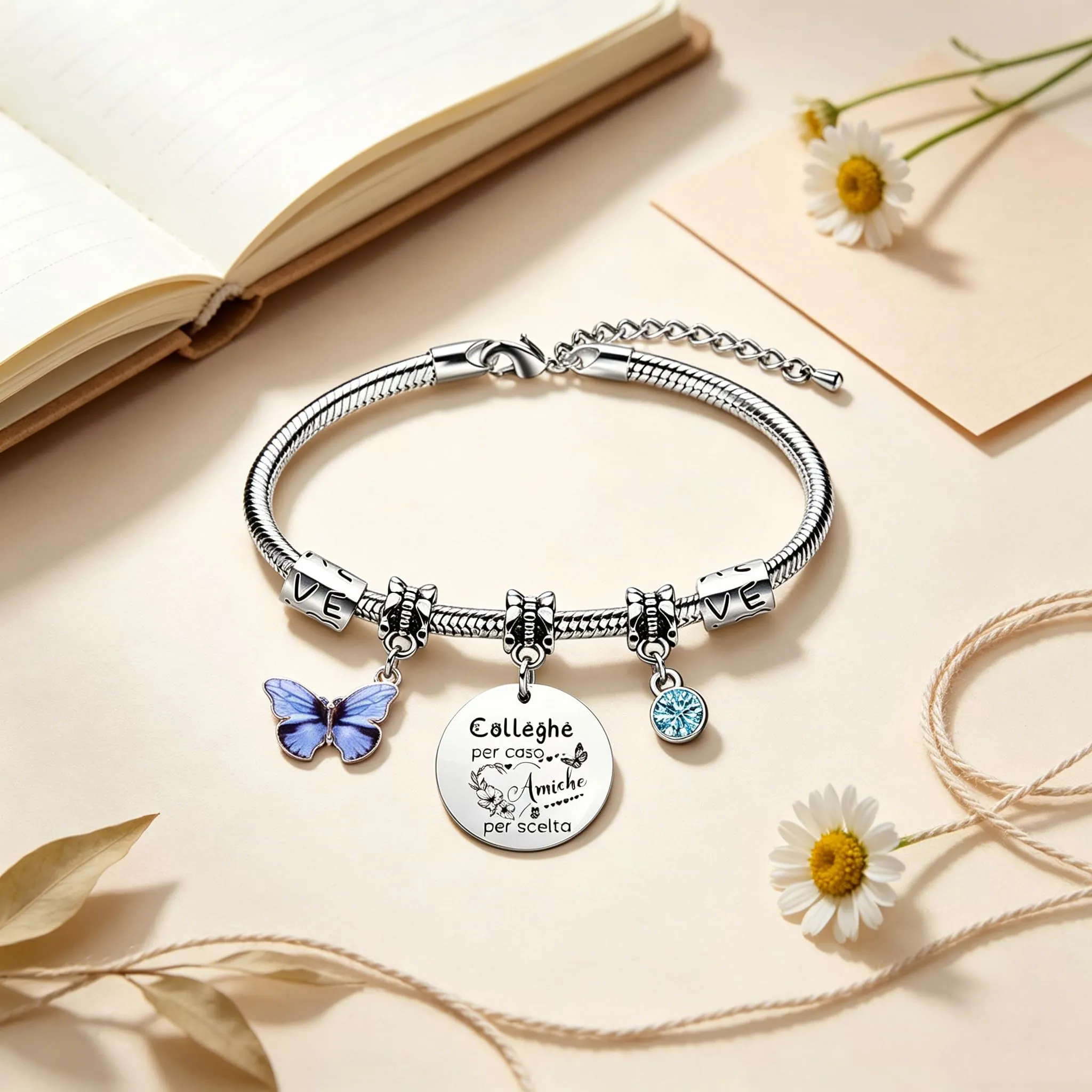 GUOYU Regali Natale Collega Bracciale Sii Fiera del Lavoro Che Svolgi Regalo Colleghe Regalo di Amicizia Colleghi Braccialetto Idea Regalo Colleghi per Compleanno o Congedo Lavorativo (3) - immagine 3