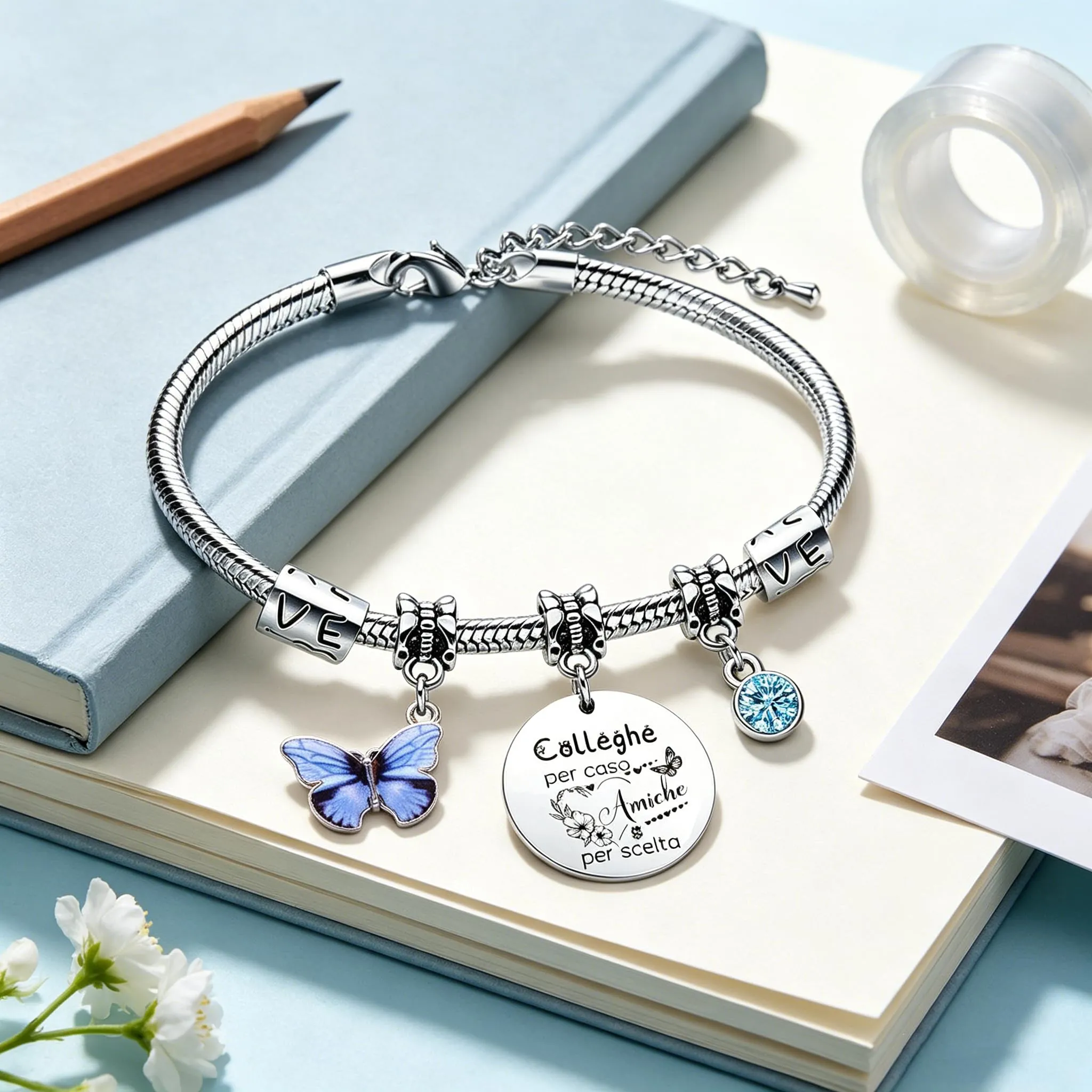 GUOYU Regali Natale Collega Bracciale Sii Fiera del Lavoro Che Svolgi Regalo Colleghe Regalo di Amicizia Colleghi Braccialetto Idea Regalo Colleghi per Compleanno o Congedo Lavorativo (3) - immagine 5