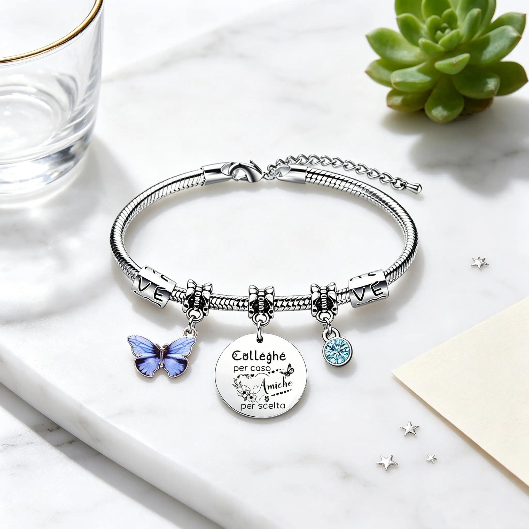 GUOYU Regali Natale Collega Bracciale Sii Fiera del Lavoro Che Svolgi Regalo Colleghe Regalo di Amicizia Colleghi Braccialetto Idea Regalo Colleghi per Compleanno o Congedo Lavorativo (3) - immagine 6