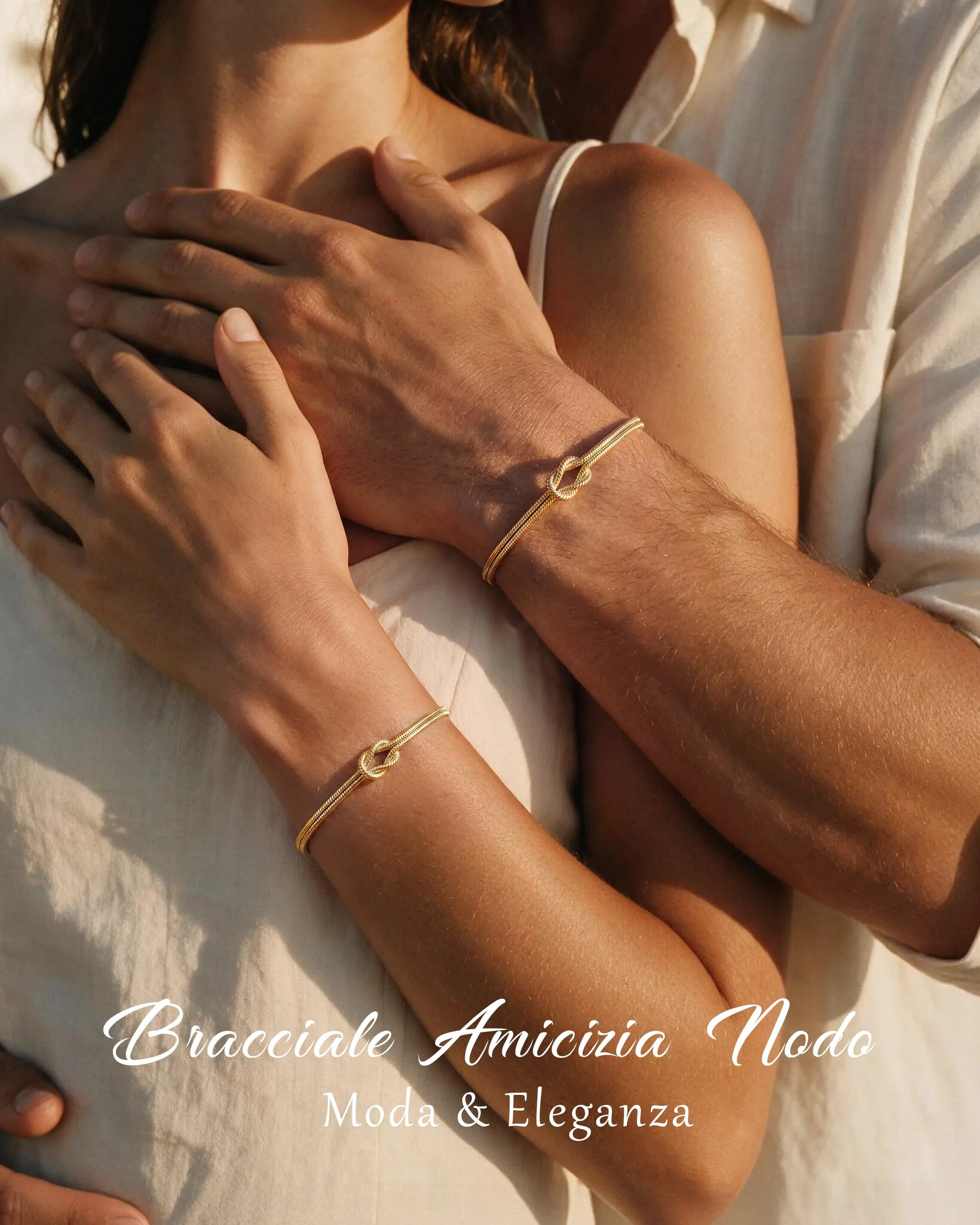 J.Fée Bracciali Coppia, Nodo Bracciale Argento 925, Ragazza Regalo Coppia - immagine 3