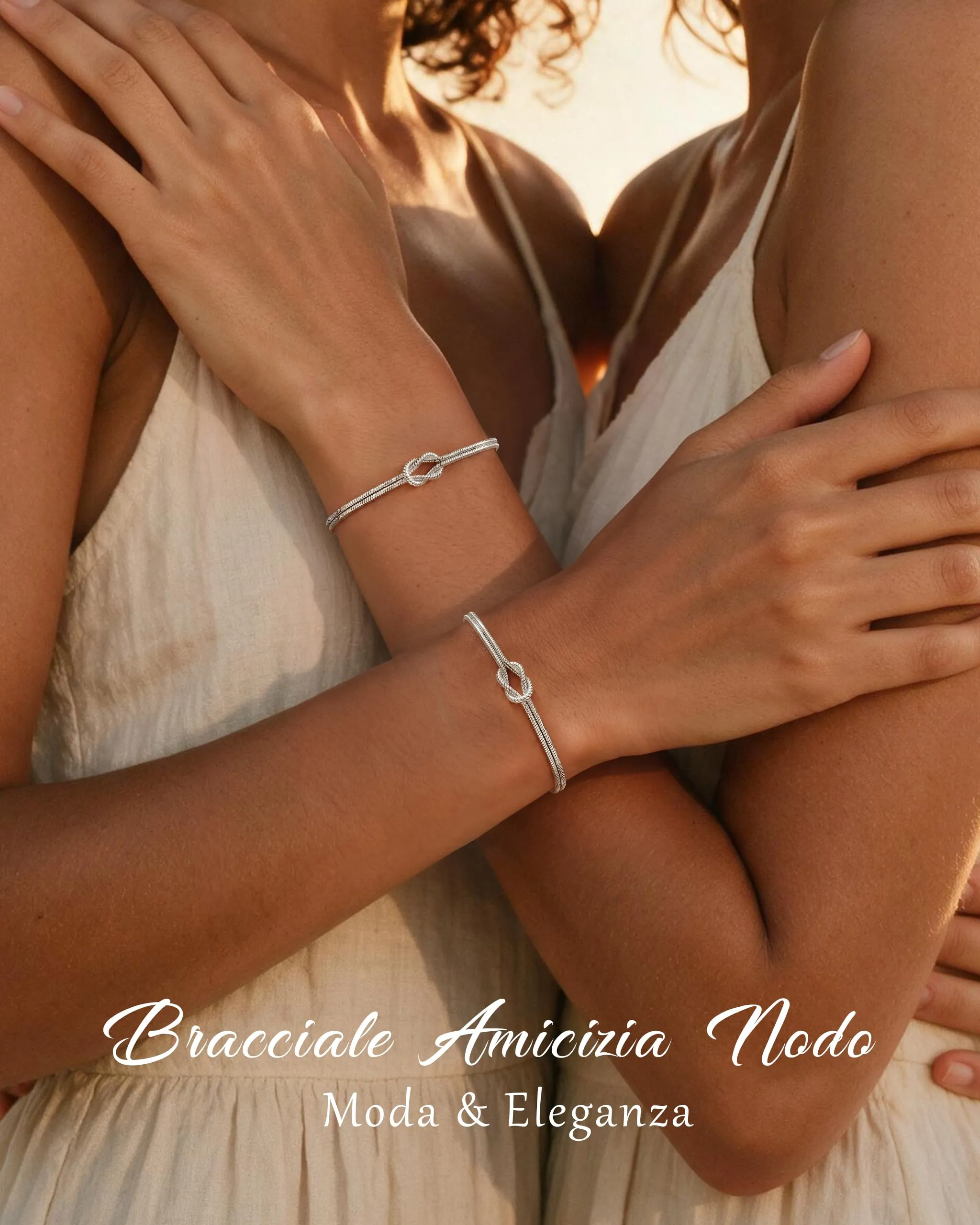 Bracciale Amicizia, Nodo Bracciale Argento 925, Regalo Donna Compleanno - immagine 3