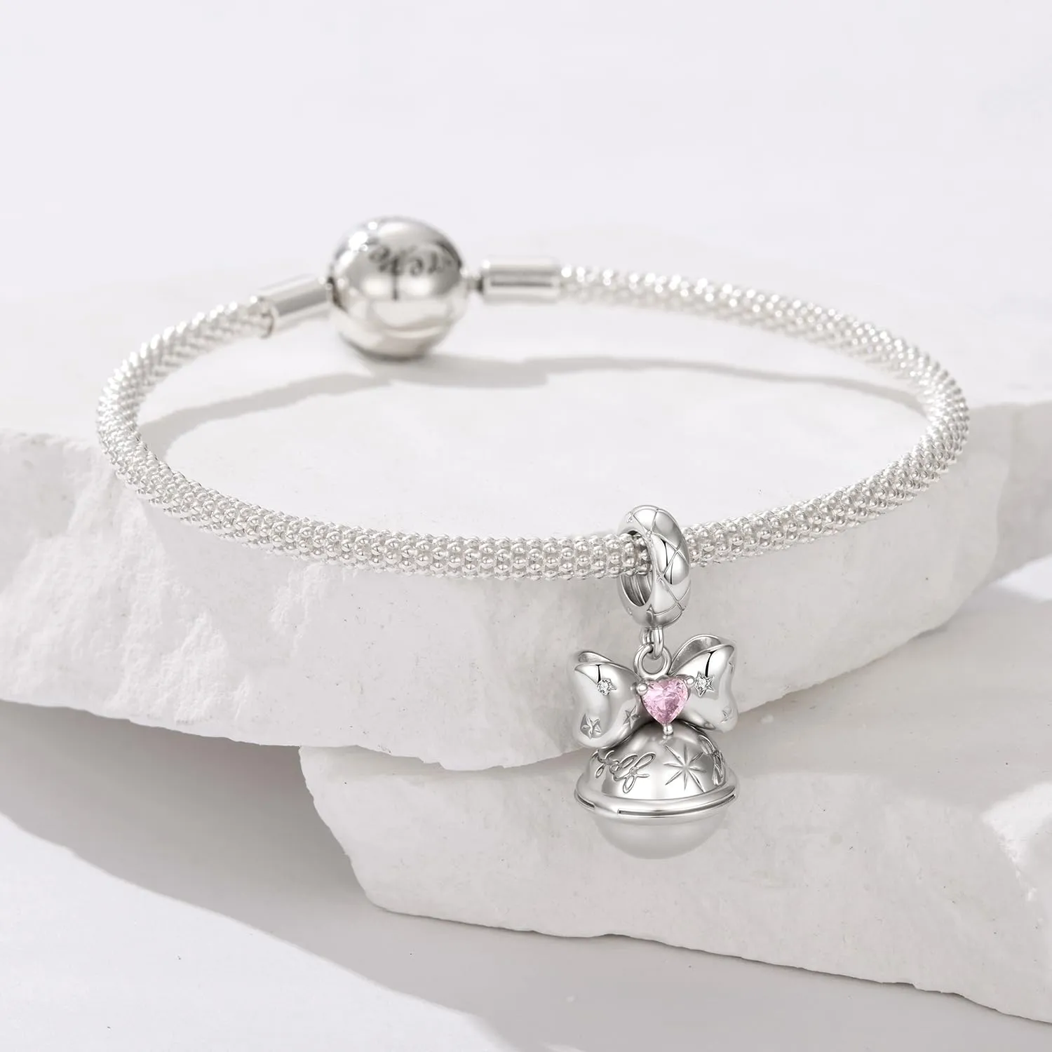 SOUTHPLUS Ciondolo in argento Sterling 925 con zirconia cubica 5A, con confezione regalo, adatto per braccialetti europei, idea regalo per donne, Piccolo, In argento Sterling 925, Zirconia cubica - immagine 2