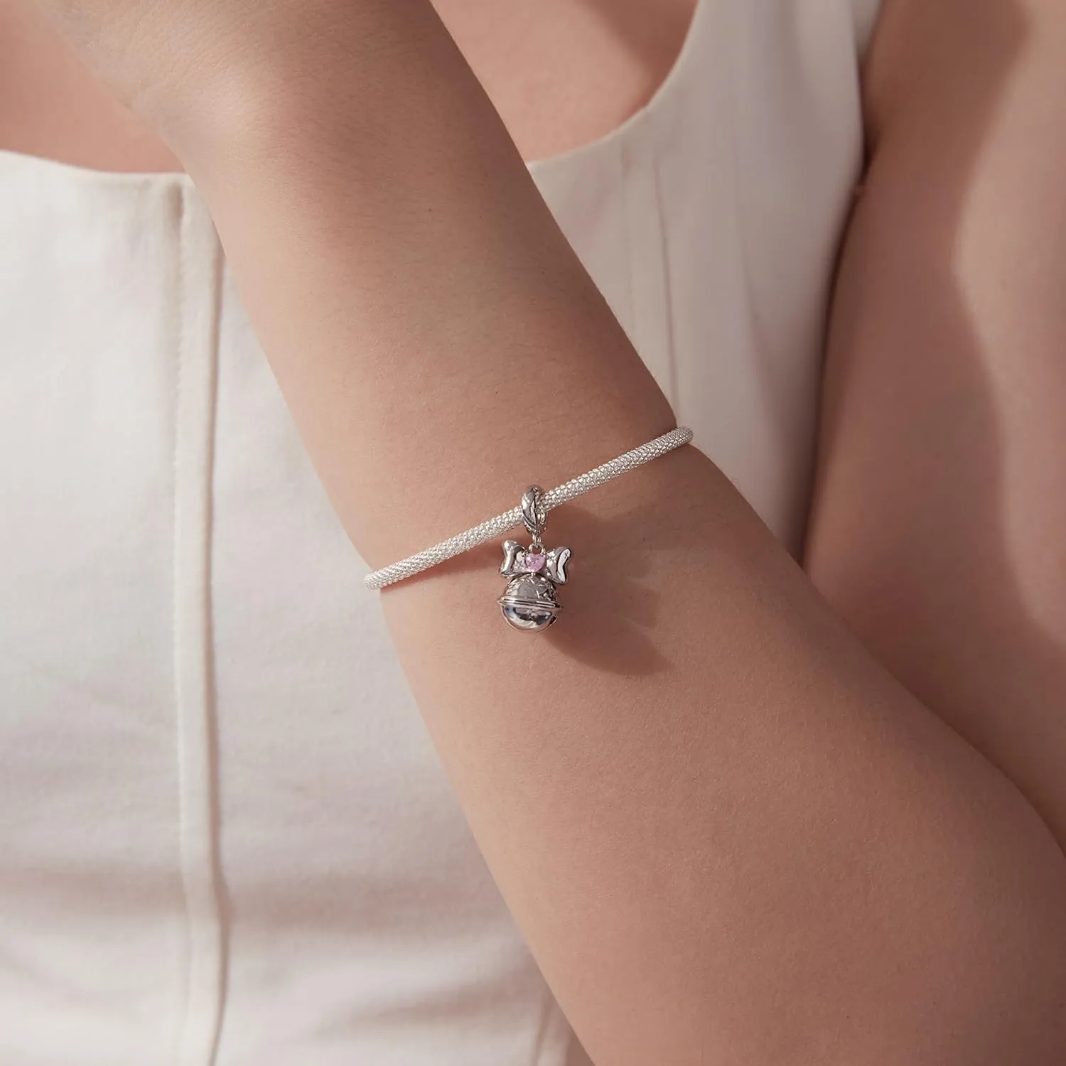 SOUTHPLUS Ciondolo in argento Sterling 925 con zirconia cubica 5A, con confezione regalo, adatto per braccialetti europei, idea regalo per donne, Piccolo, In argento Sterling 925, Zirconia cubica - immagine 3