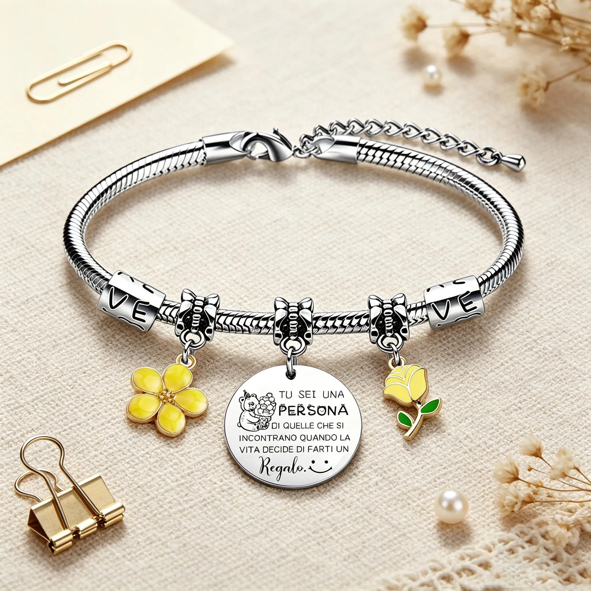 GUOYU Regali Natale Collega Bracciale Sii Fiera del Lavoro Che Svolgi Regalo Colleghe Regalo di Amicizia Colleghi Braccialetto Idea Regalo Colleghi per Compleanno o Congedo Lavorativo (5) - immagine 4