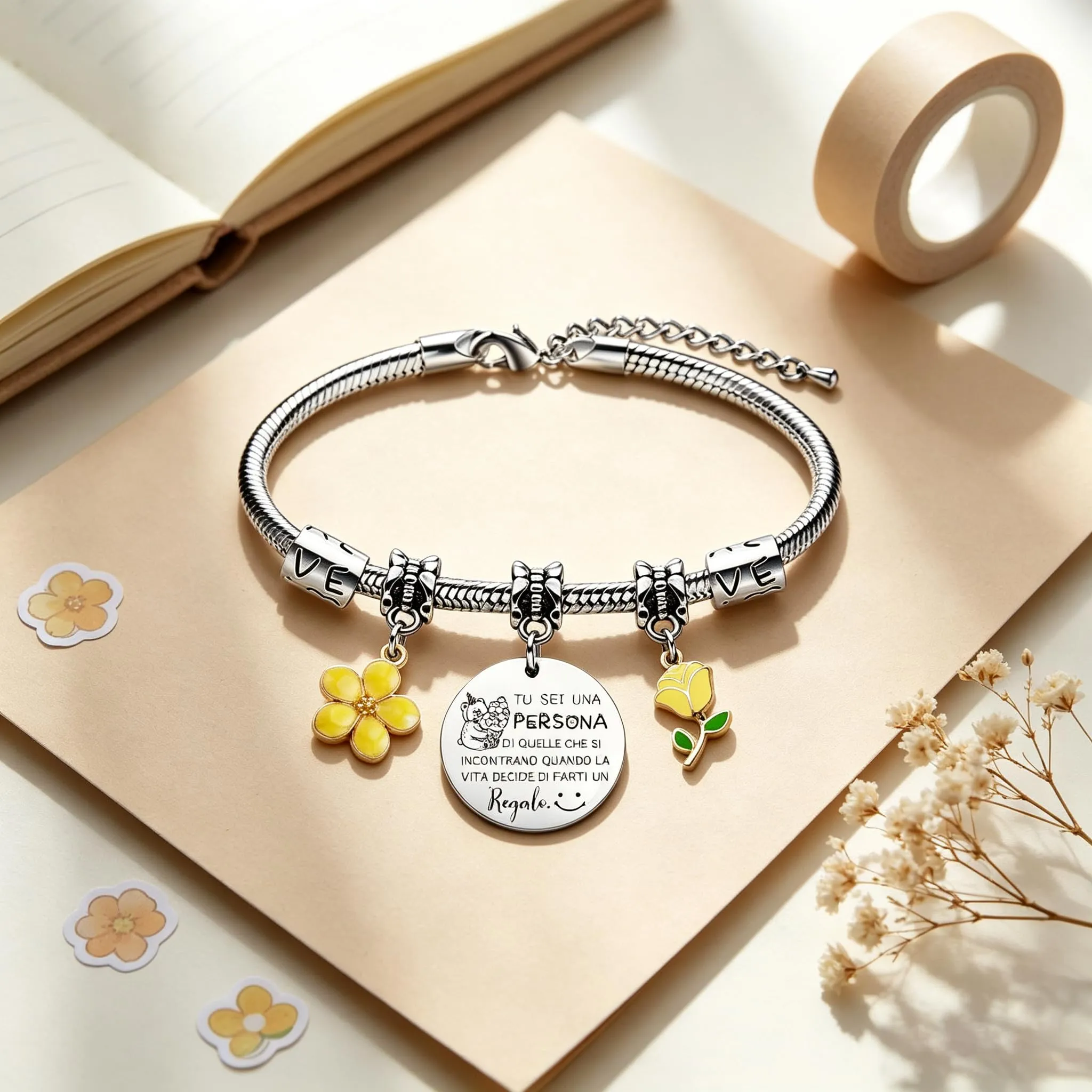 GUOYU Regali Natale Collega Bracciale Sii Fiera del Lavoro Che Svolgi Regalo Colleghe Regalo di Amicizia Colleghi Braccialetto Idea Regalo Colleghi per Compleanno o Congedo Lavorativo (5) - immagine 5