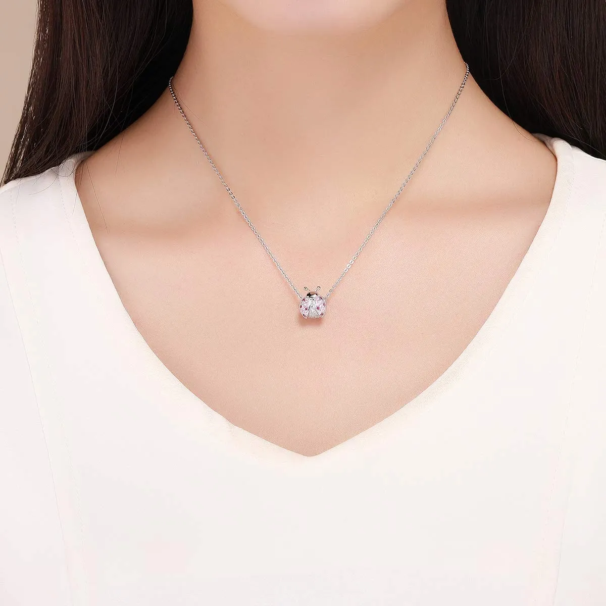 Ciondolo a forma di coccinella, ideale per un regalo di compleanno, compatibile con braccialetti Pandora, in argento Sterling 925 - immagine 7
