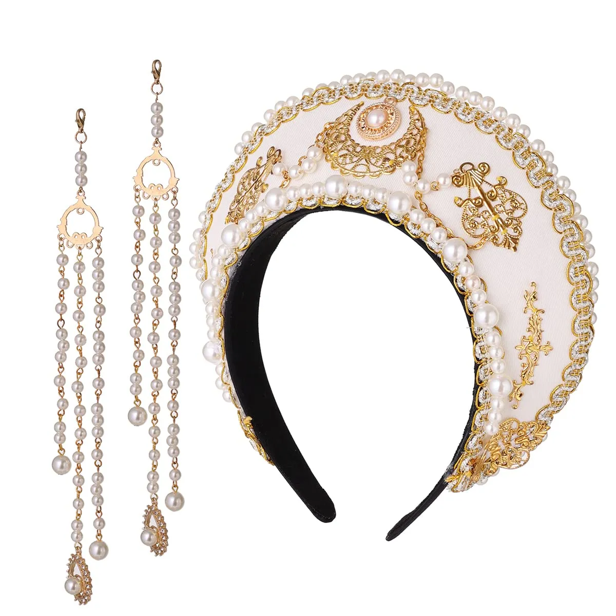 GRACEART Collana con perle artificiali Anne Boleyn, M - immagine 2