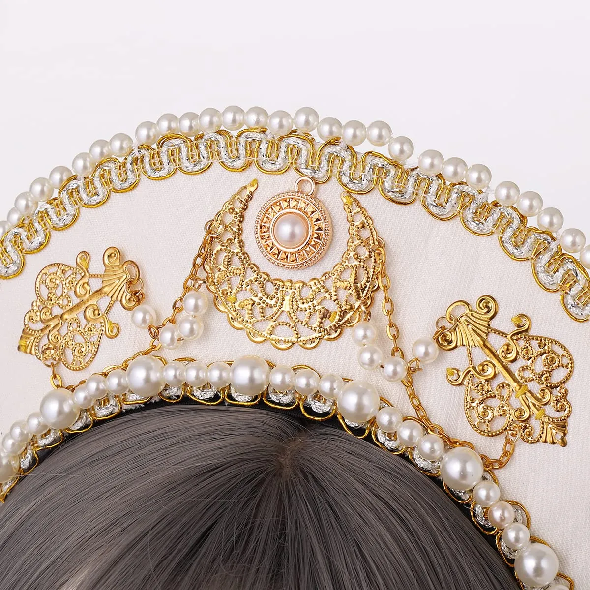 GRACEART Collana con perle artificiali Anne Boleyn, M - immagine 5