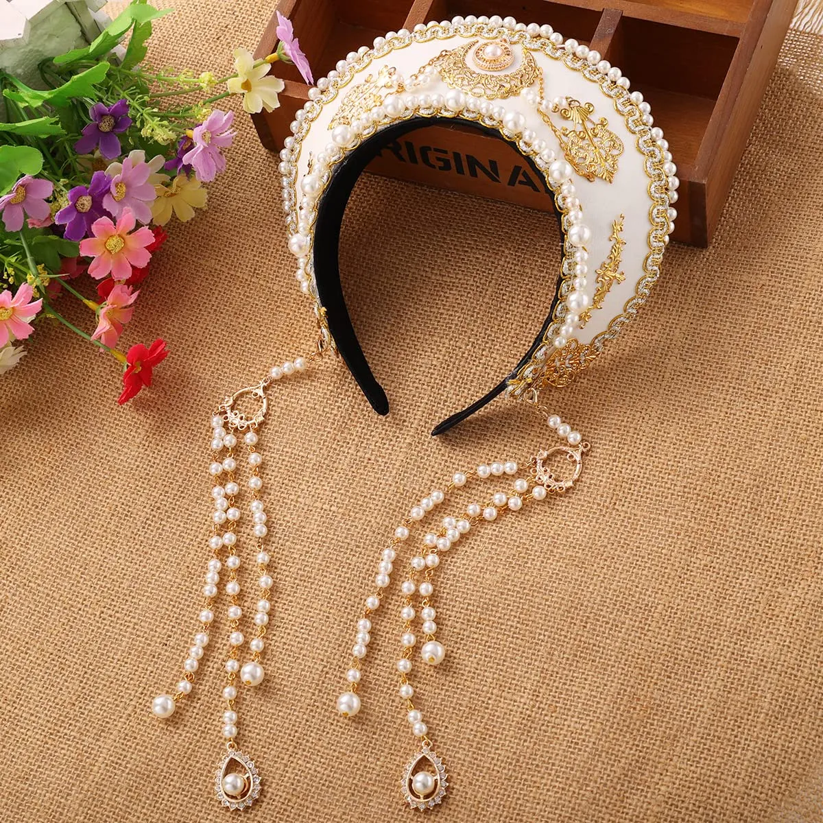 GRACEART Collana con perle artificiali Anne Boleyn, M - immagine 6