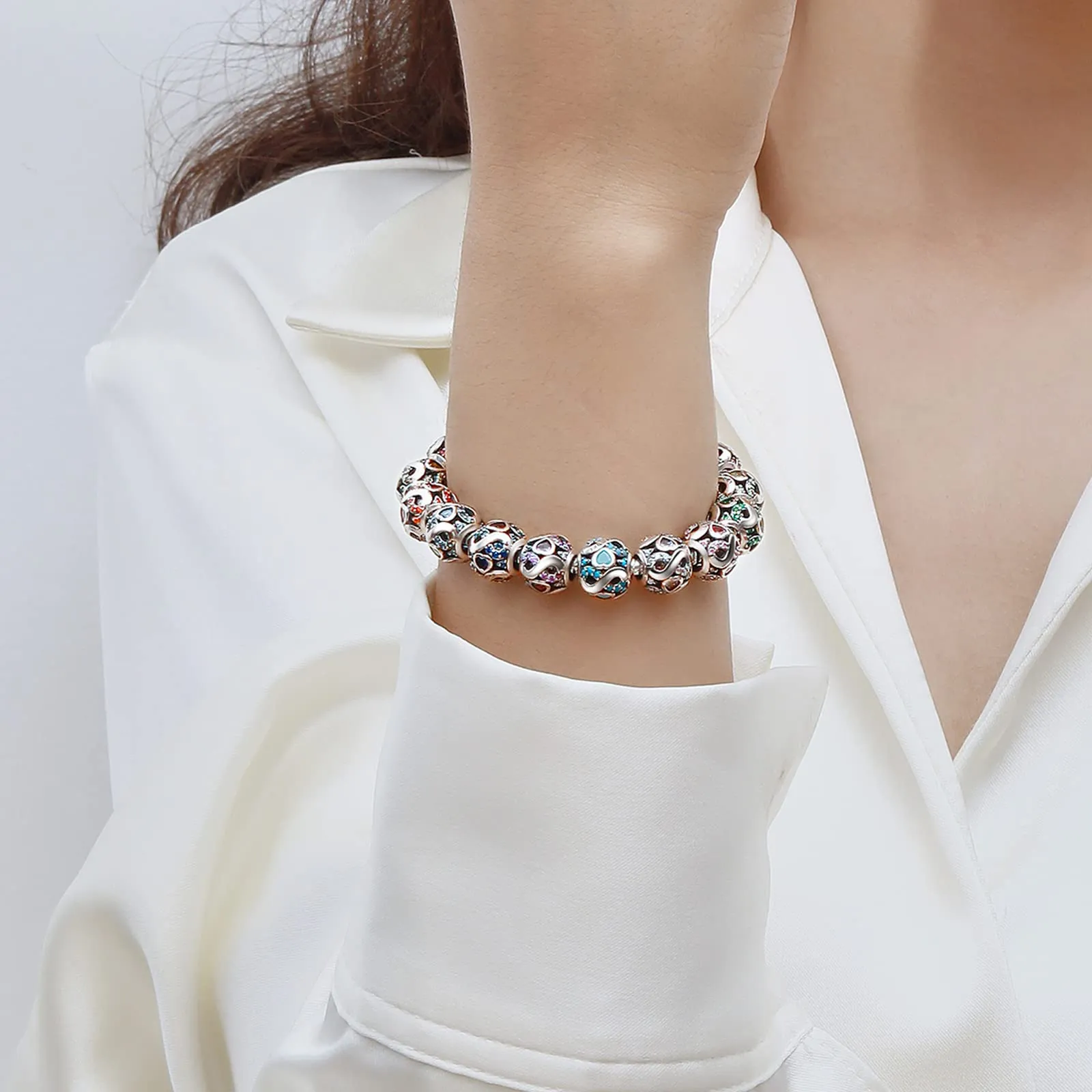 Charms di Pietra di Nascita per Braccialetti Europei Collana,Charm Compatibili Pandora,Charm Donna Argento Sterling 925 Openwork Ciondolo Regali di Compleanno per le Bead Charm da donna - immagine 6