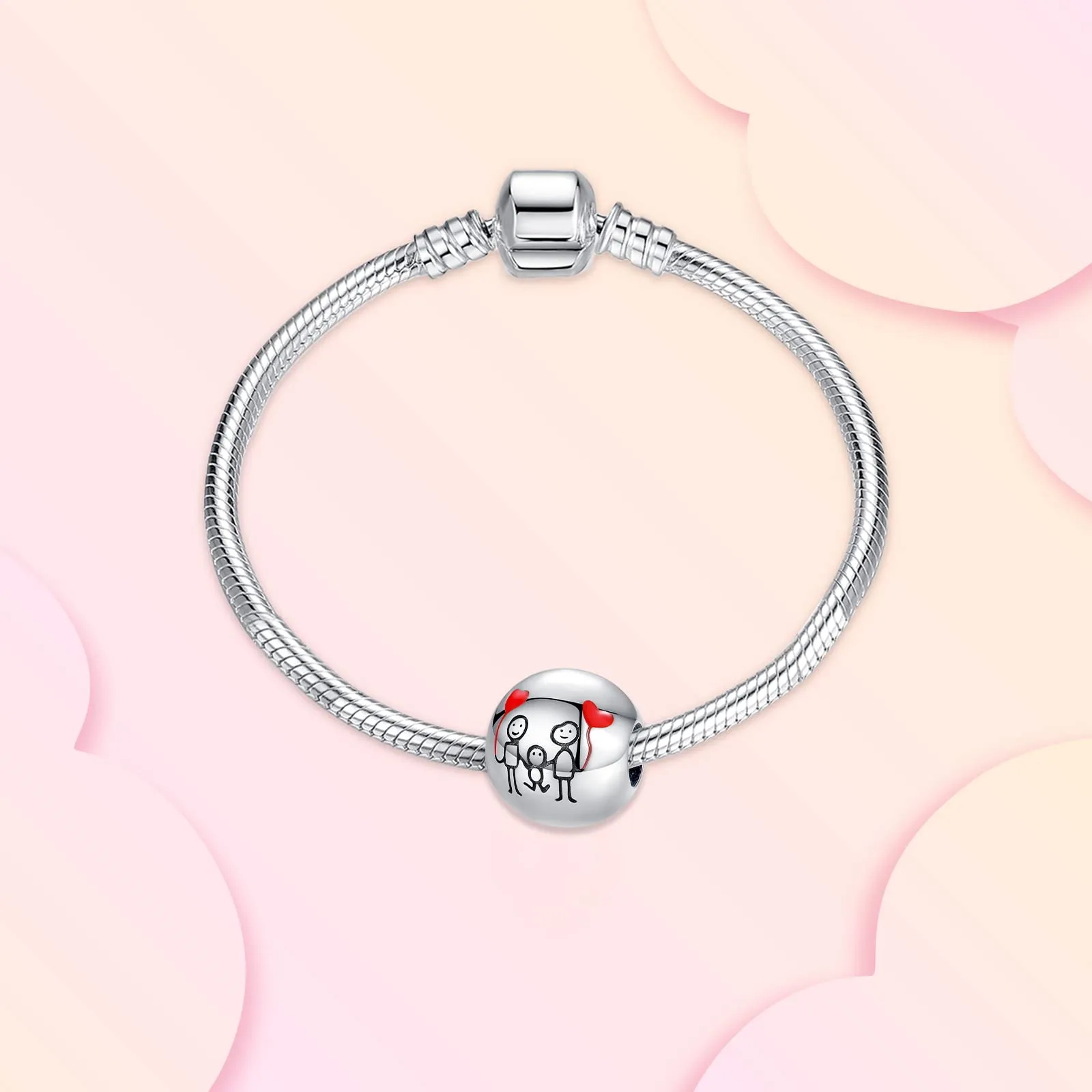 Annmors Jewelry I Love My Family Charm- 925 Sterling Silver Bead Forever Family Charms fit Women Bracelet & Necklace DIY Gifts Christmas Halloween Valentine's Day Happy Birthday Mother's Day - immagine 2
