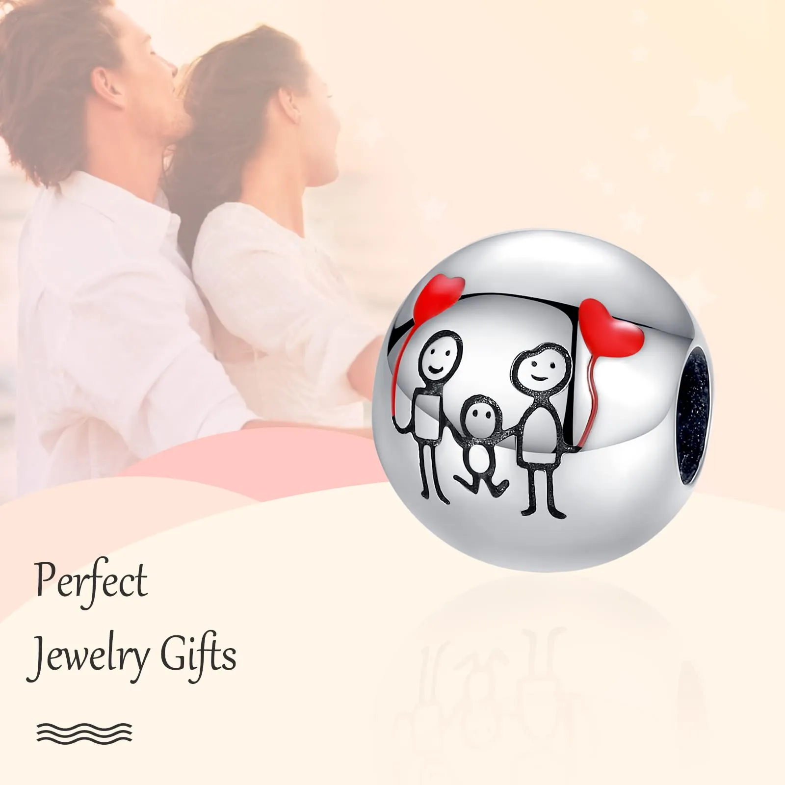 Annmors Jewelry I Love My Family Charm- 925 Sterling Silver Bead Forever Family Charms fit Women Bracelet & Necklace DIY Gifts Christmas Halloween Valentine's Day Happy Birthday Mother's Day - immagine 3