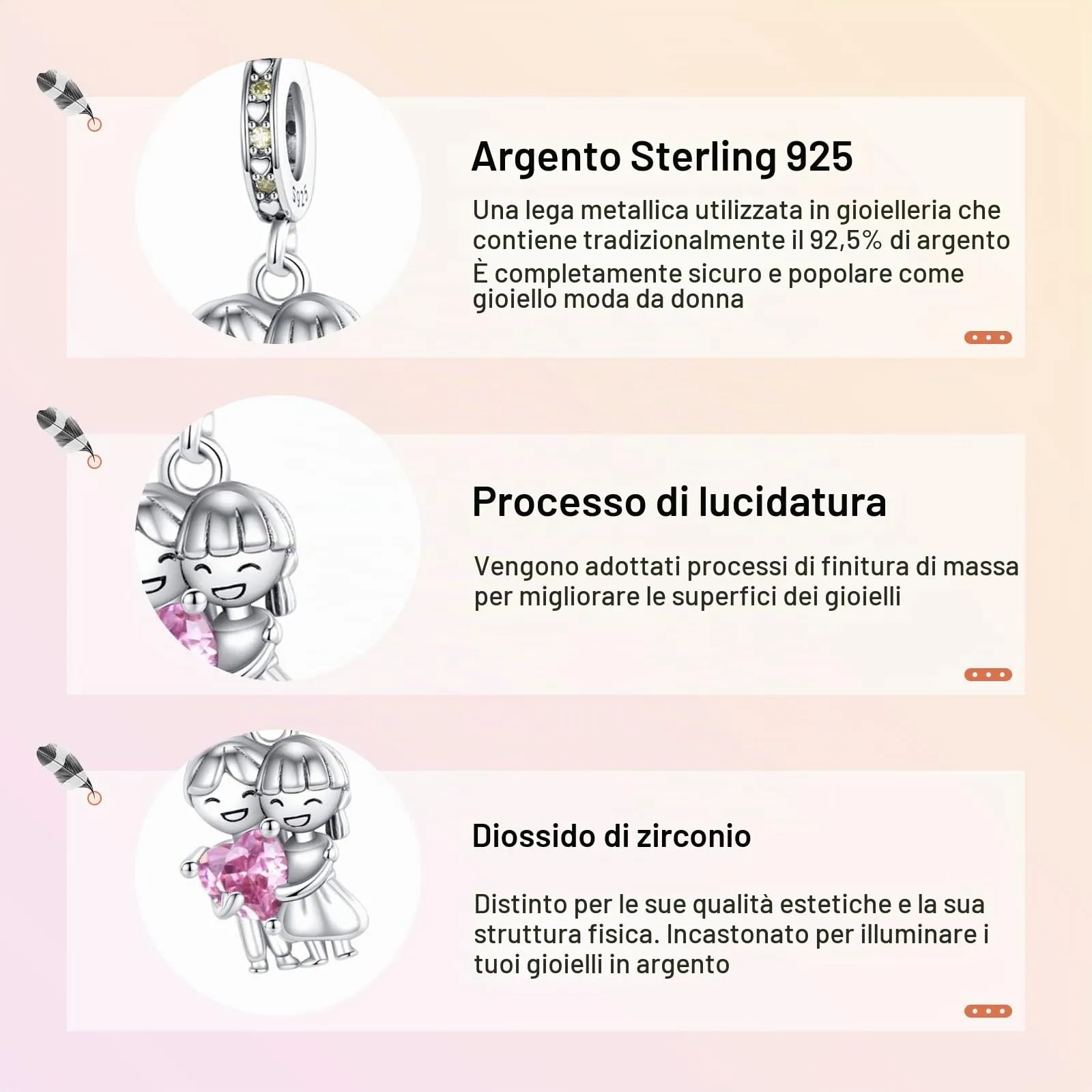 Annmors Married Couple Ciondolo in Argento Sterling 925 Charm Bead Compatibile con Bracciale e Collane Europei da Donna,Gioielli per Ragazze Perline Regali - immagine 4