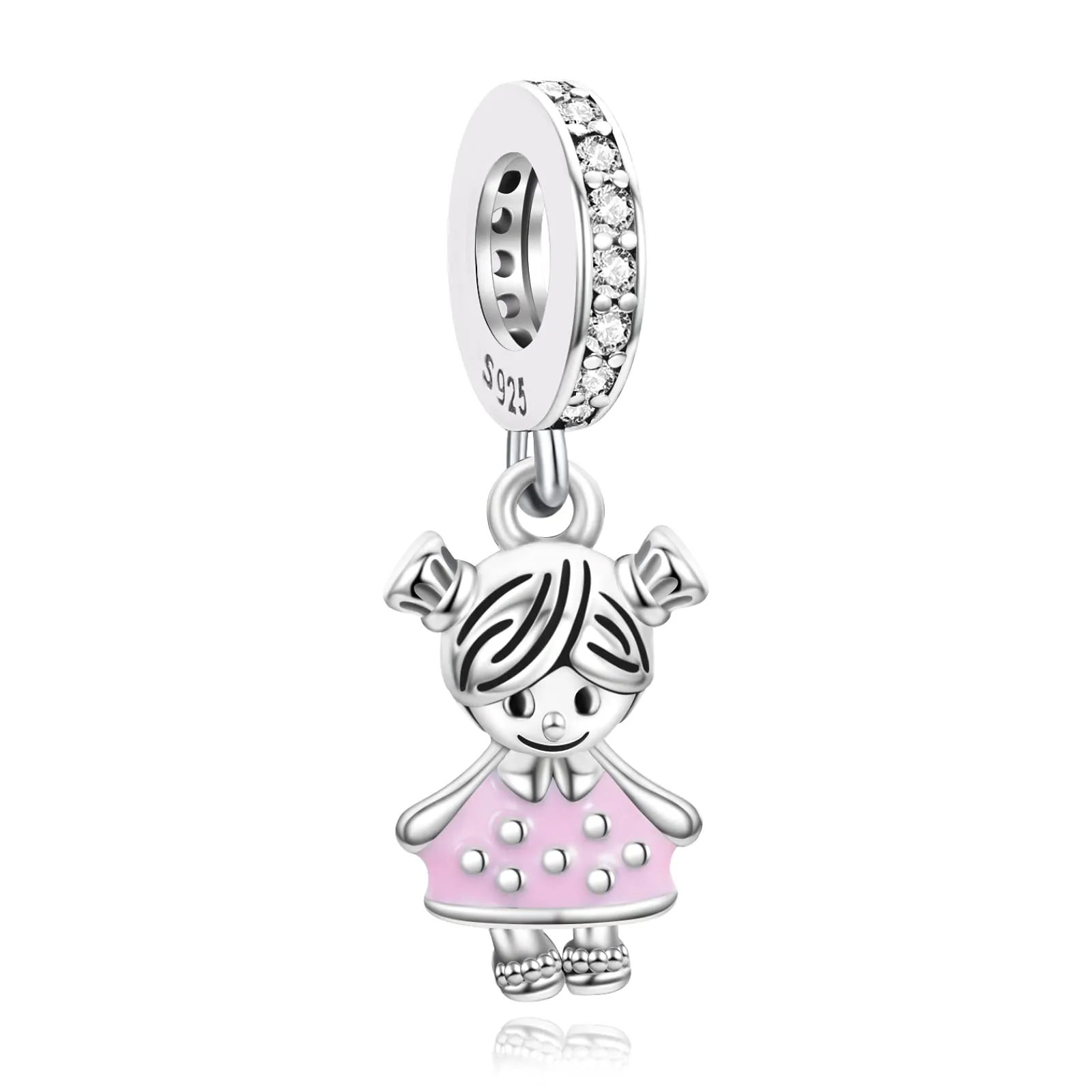Annmors Jewelry Charms Girls Dangle 925 Sterling Silver with Cubic Zirconia Charm for Women Bracelet Necklace,Jewelry Gifts for Christmas Halloween Birthday Mother's Day - immagine 1