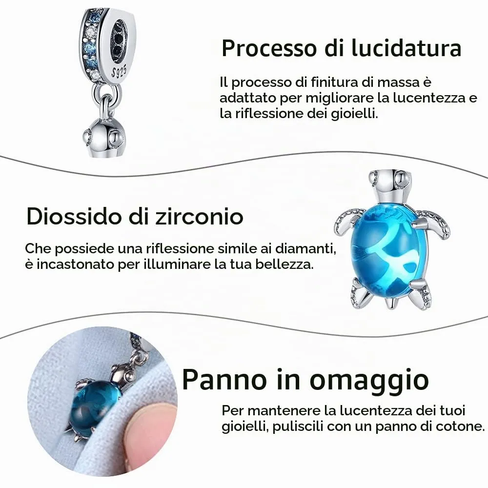 QIKAOLA Ciondoli Bead Charm Perline in argento sterling S925 per donne e ragazze per bracciali e collane europee - immagine 3