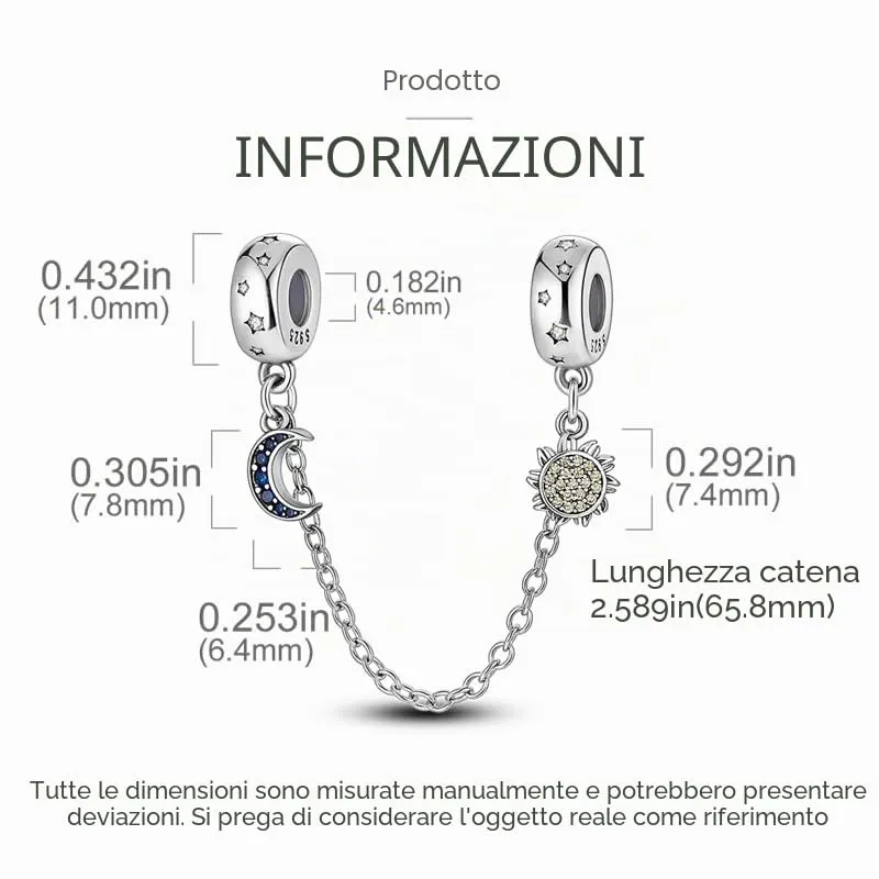 QIKAOLA Ciondoli Bead Charm Perline in argento sterling S925 per donne e ragazze per bracciali e collane europee - immagine 3