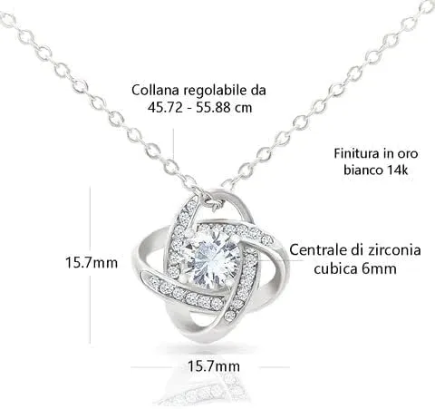 Bramart Collana Donna Idea Regalo Compleanno 50 Anni Finitura in Oro, Argento Idee Regali per lei Festa Evento speciale - Cofanetto con DEDICA incluso (50 Anni) - immagine 6