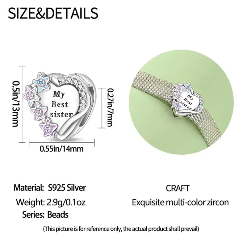 QIKAOLA Ciondoli Bead Charm Perline in argento sterling S925 per donne e ragazze per bracciali e collane europee - immagine 3