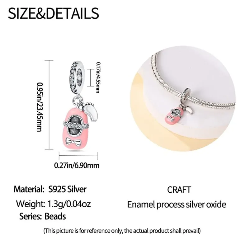 QIKAOLA Ciondoli Bead Charm Perline in argento sterling S925 per donne e ragazze per bracciali e collane europee - immagine 3