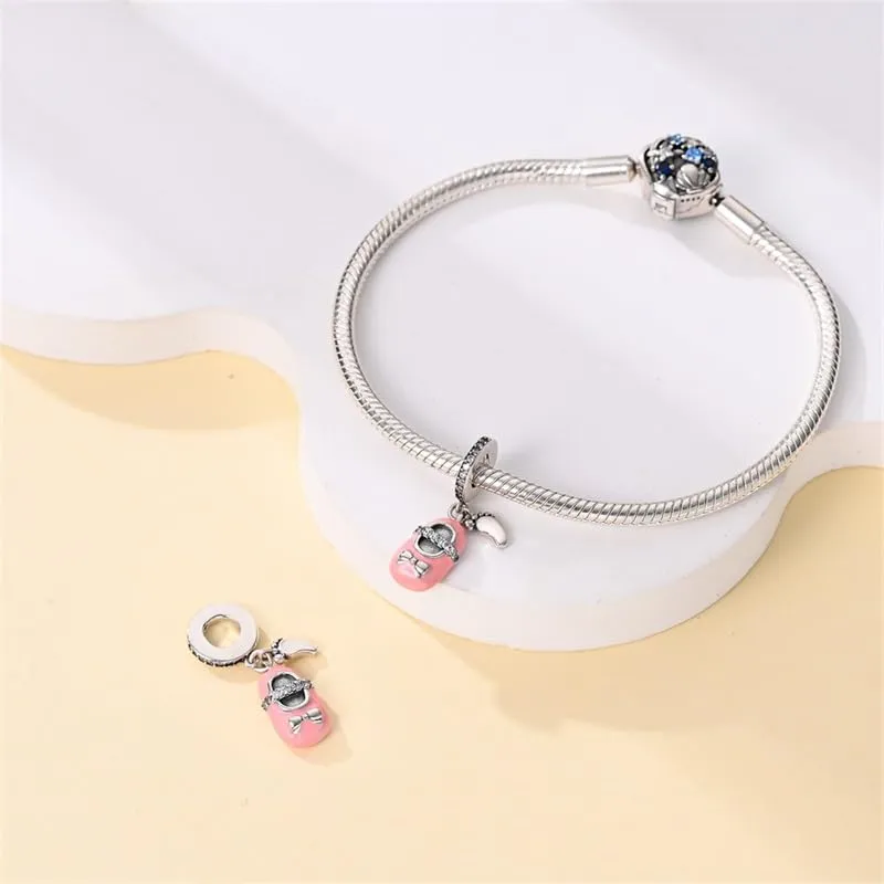 QIKAOLA Ciondoli Bead Charm Perline in argento sterling S925 per donne e ragazze per bracciali e collane europee - immagine 5
