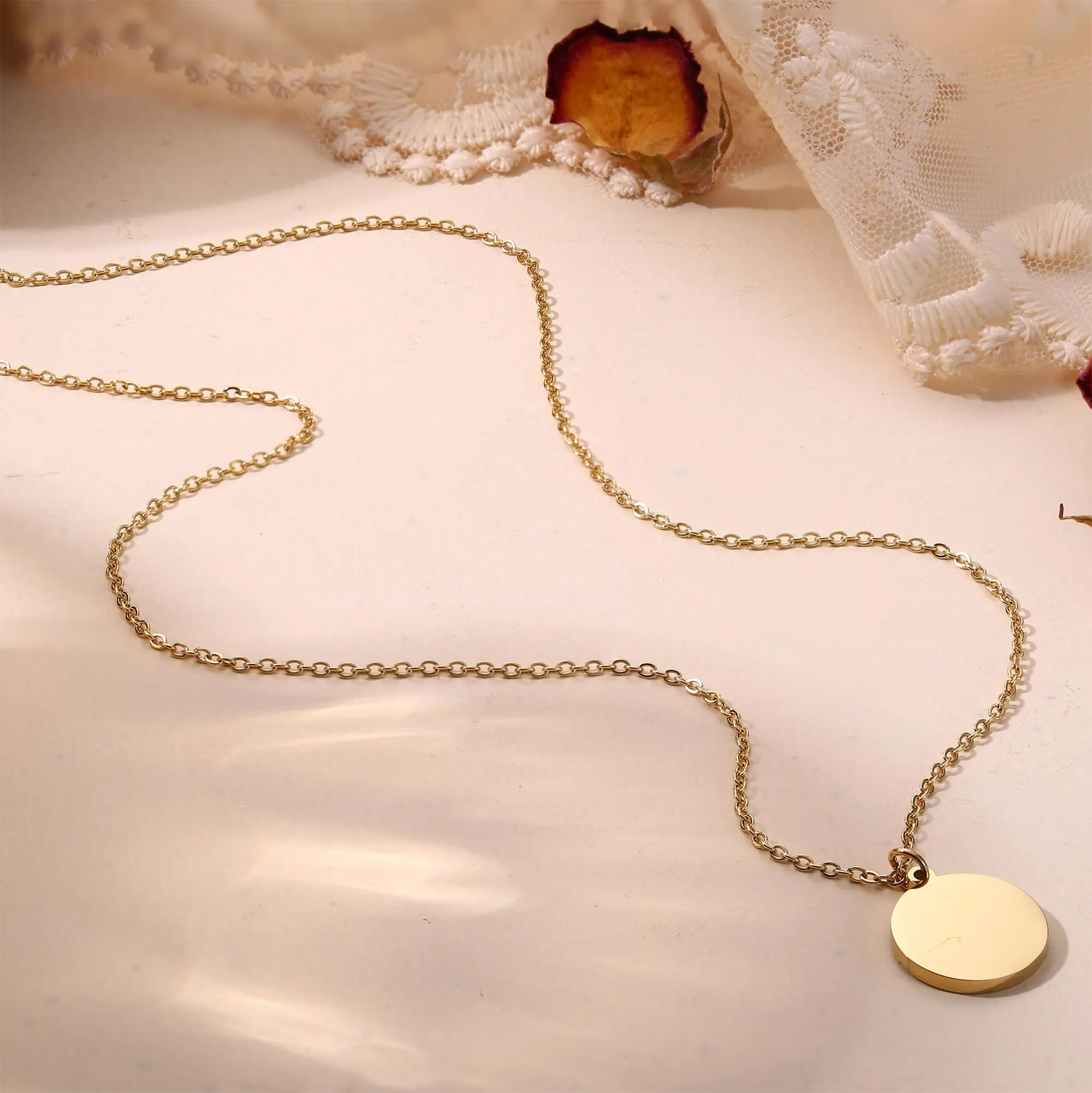 Adramata 3Pcs Collana Donna Acciaio Inossidabile Set Girocollo Pendenti - immagine 6