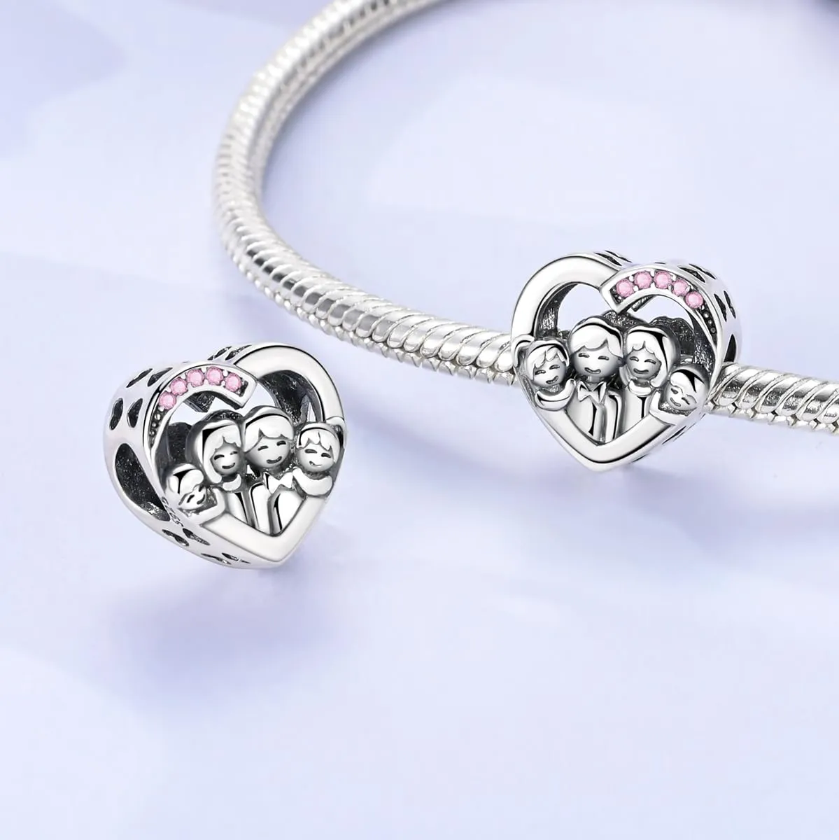 QIKAOLA Ciondoli Bead Charm Perline in argento sterling S925 per donne e ragazze per bracciali e collane europee - immagine 3