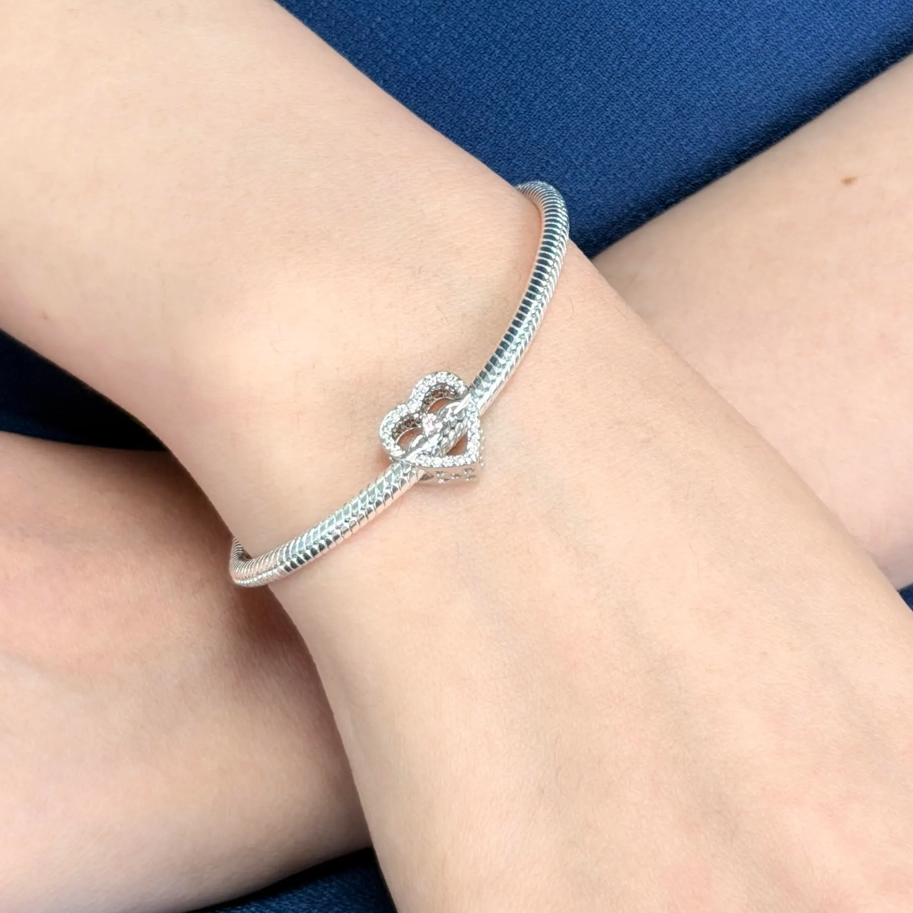 SOUTHPLUS Ciondoli Argento Sterling 925 con Cubic Zirconia Pendenti,Charms per Bracciali,con Braccialetti e Collane Europei, Perfetto Regali per Moglie e Ragazze (Sincero Cuore) - immagine 3