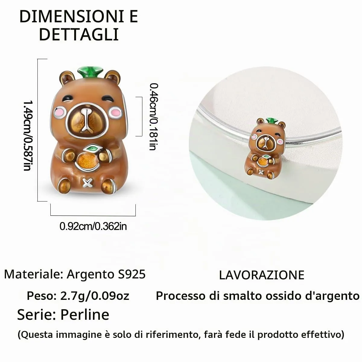 QIKAOLA Ciondoli Bead Charm Perline in argento sterling S925 per donne e ragazze per bracciali e collane europee - immagine 5