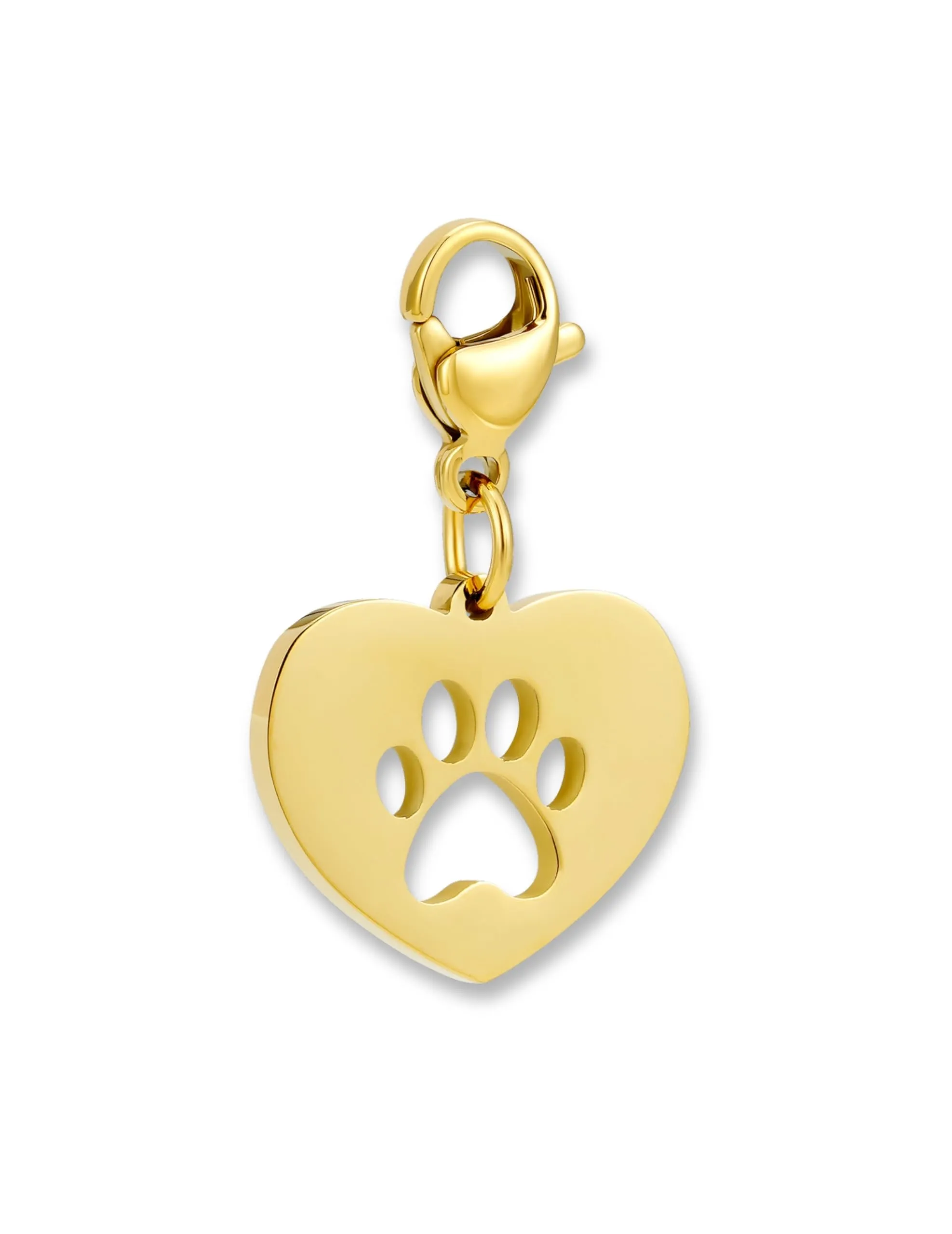 Charms ciondolo zampa con chiusura a moschettone | Ciondolo per collana in acciaio inox 316L | Charm per bracciale, placcato oro 18K | Resistente all'acqua - immagine 1