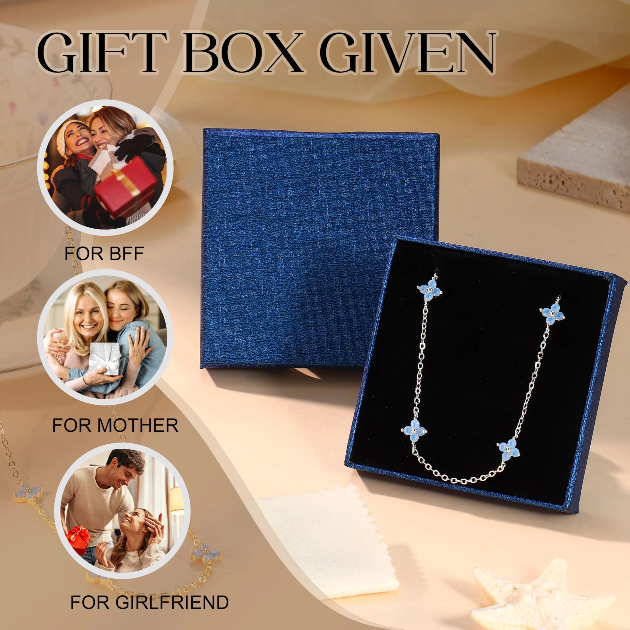 Finrezio Collana Donna con Chiusura in Argento 925 Zircone Cubico Choker - immagine 6