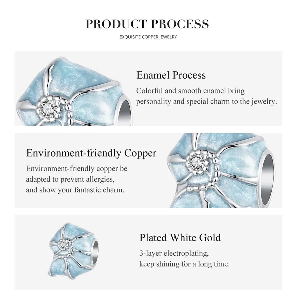 SOUTHPLUS Ciondoli Argento Sterling 925 con Cubic Zirconia Pendenti,Charms per Bracciali,con Braccialetti e Collane Europei, Perfetto Regali per Moglie e Ragazze (Conchiglie) - immagine 5