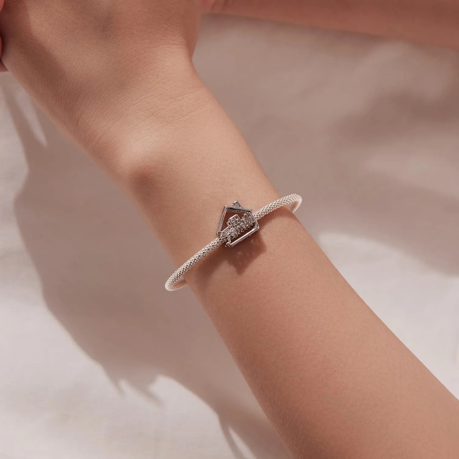 SOUTHPLUS Charm con ciondolo a forma di amore e sorella famiglia, per donna, in argento Sterling 925, per mamma, viaggio o compleanno, Piccolo, Argento sterling, Zirconia - immagine 4
