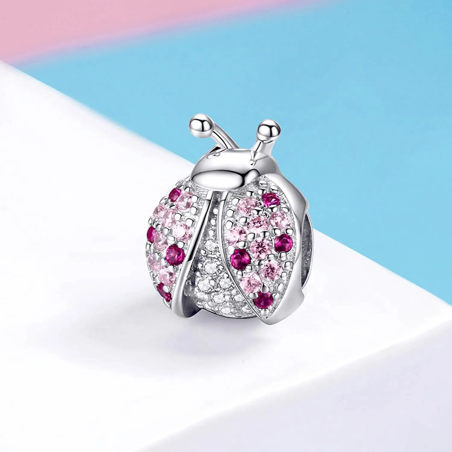 SOUTHPLUS Charms Ciondolo in Argento Sterling 925 con Zirconi 5A, Con Scatola Regalo, Adatto per Braccialetti Charm Europei, Gioiello da Regalo per Donne e Signore, Piccolo, Zirconia cubica - immagine 2
