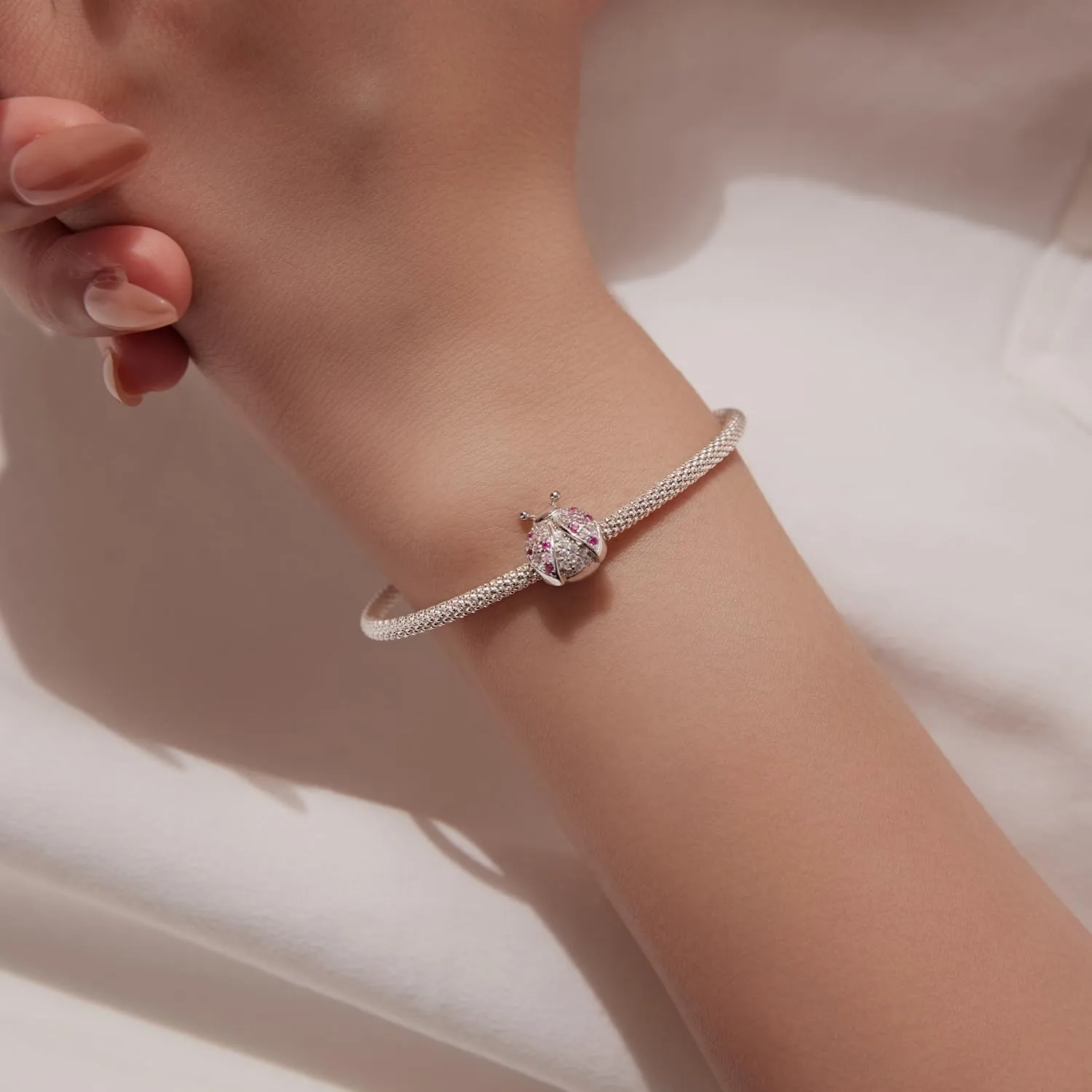 SOUTHPLUS Charms Ciondolo in Argento Sterling 925 con Zirconi 5A, Con Scatola Regalo, Adatto per Braccialetti Charm Europei, Gioiello da Regalo per Donne e Signore, Piccolo, Zirconia cubica - immagine 4