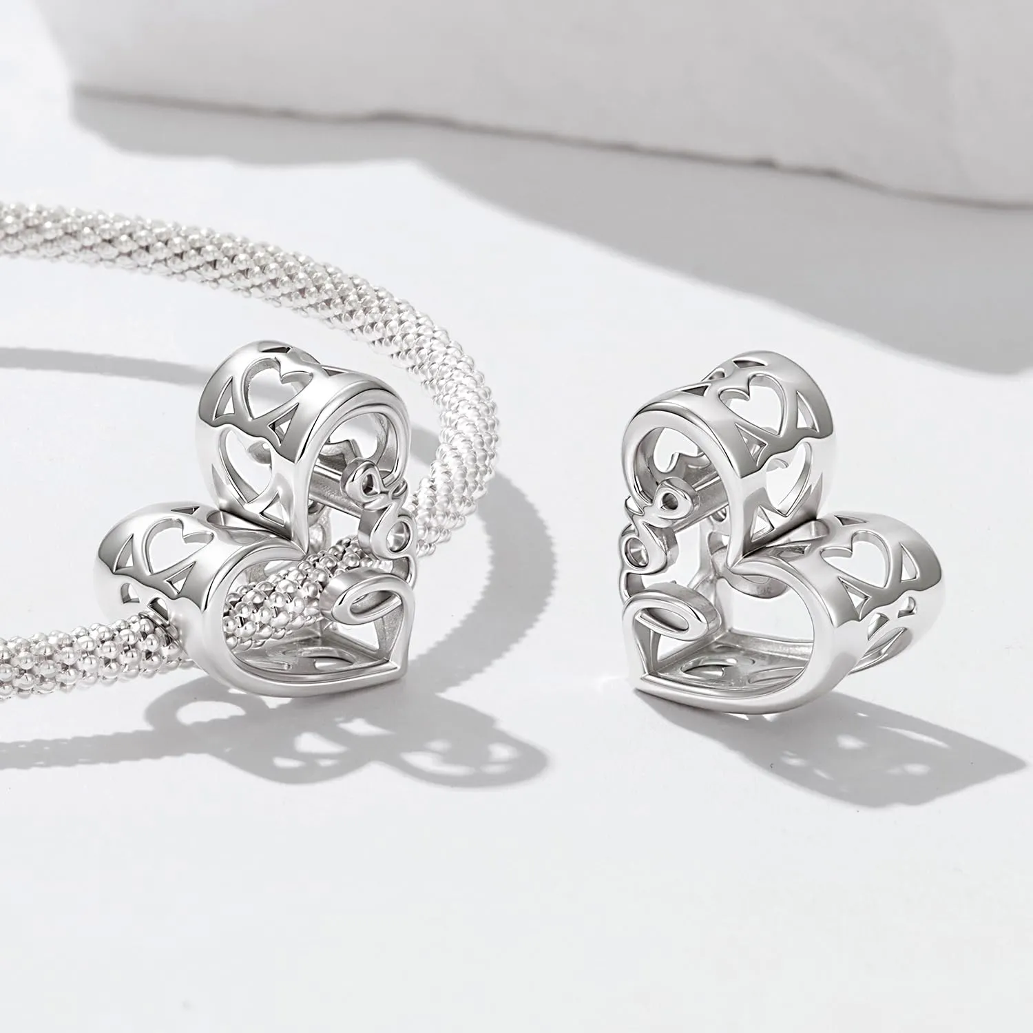 SOUTHPLUS Charms Ciondolo in Argento Sterling 925 con Zirconi 5A, Con Scatola Regalo, Adatto per Braccialetti Charm Europei, Gioiello da Regalo per Donne e Signore, Piccolo, Zirconia cubica - immagine 3