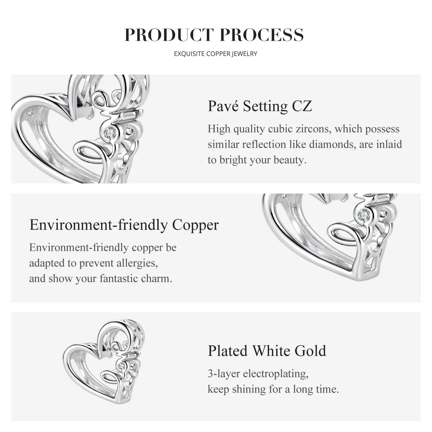 SOUTHPLUS Charms Ciondolo in Argento Sterling 925 con Zirconi 5A, Con Scatola Regalo, Adatto per Braccialetti Charm Europei, Gioiello da Regalo per Donne e Signore, Piccolo, Zirconia cubica - immagine 6