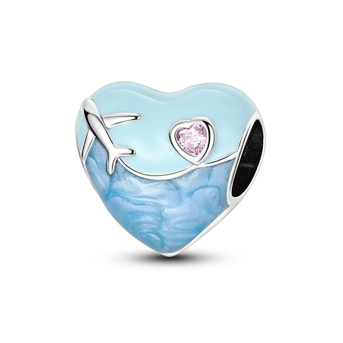 SOUTHPLUS Charms Anello in Argento 925 Cuore Animali Charm Cane per Bracciali, Perle Pendenti, Catene Pendenti, Gioielli, Regalo per Donne, Famiglia, Amici, Piccolo, Zirconia cubica - immagine 1