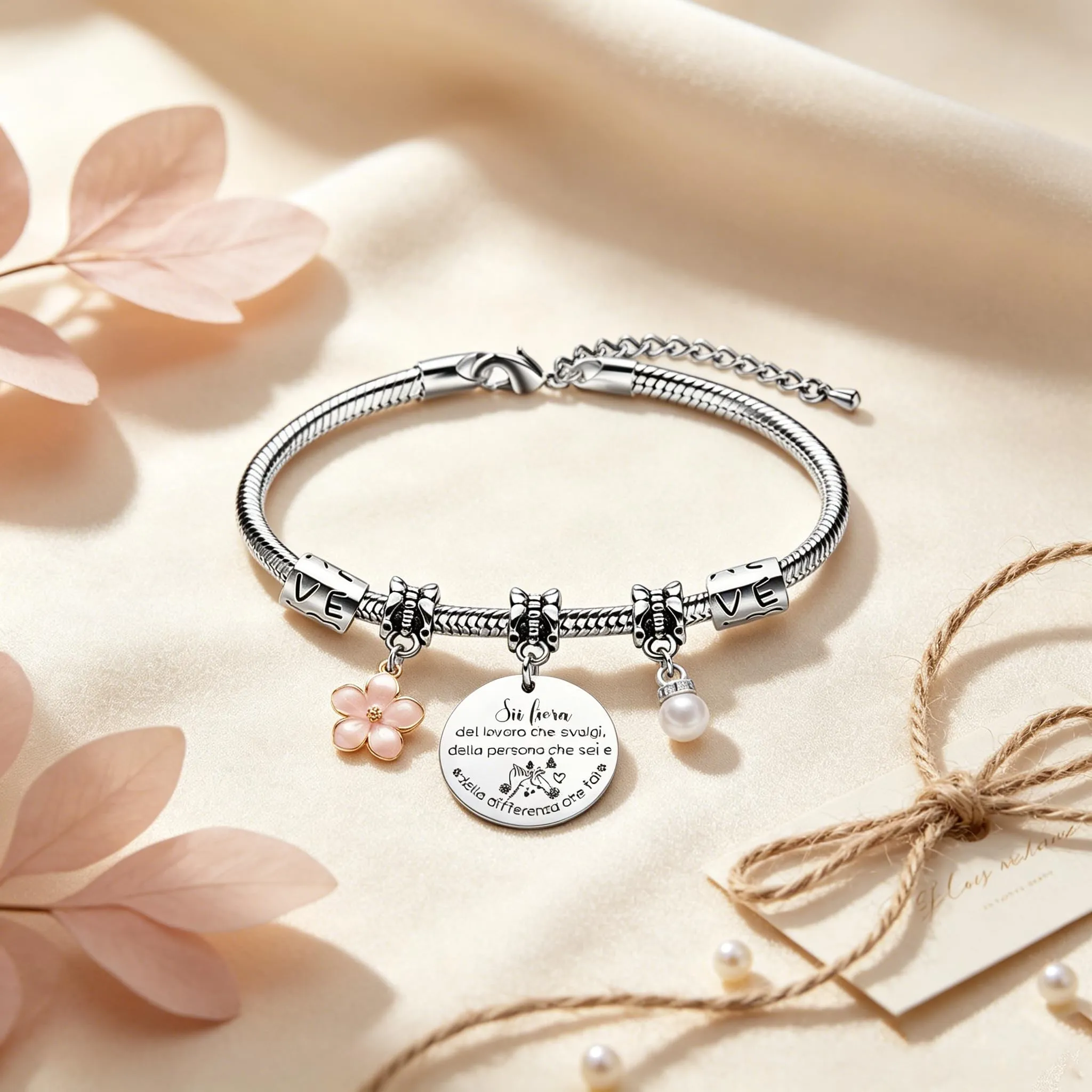 GUOYU Regali Natale Collega Bracciale Sii Fiera del Lavoro Che Svolgi Regalo Colleghe Regalo di Amicizia Colleghi Braccialetto Idea Regalo Colleghi per Compleanno o Congedo Lavorativo (1) - immagine 4